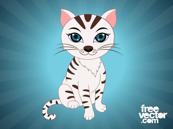 Pet Cat Cartoon Free Vector