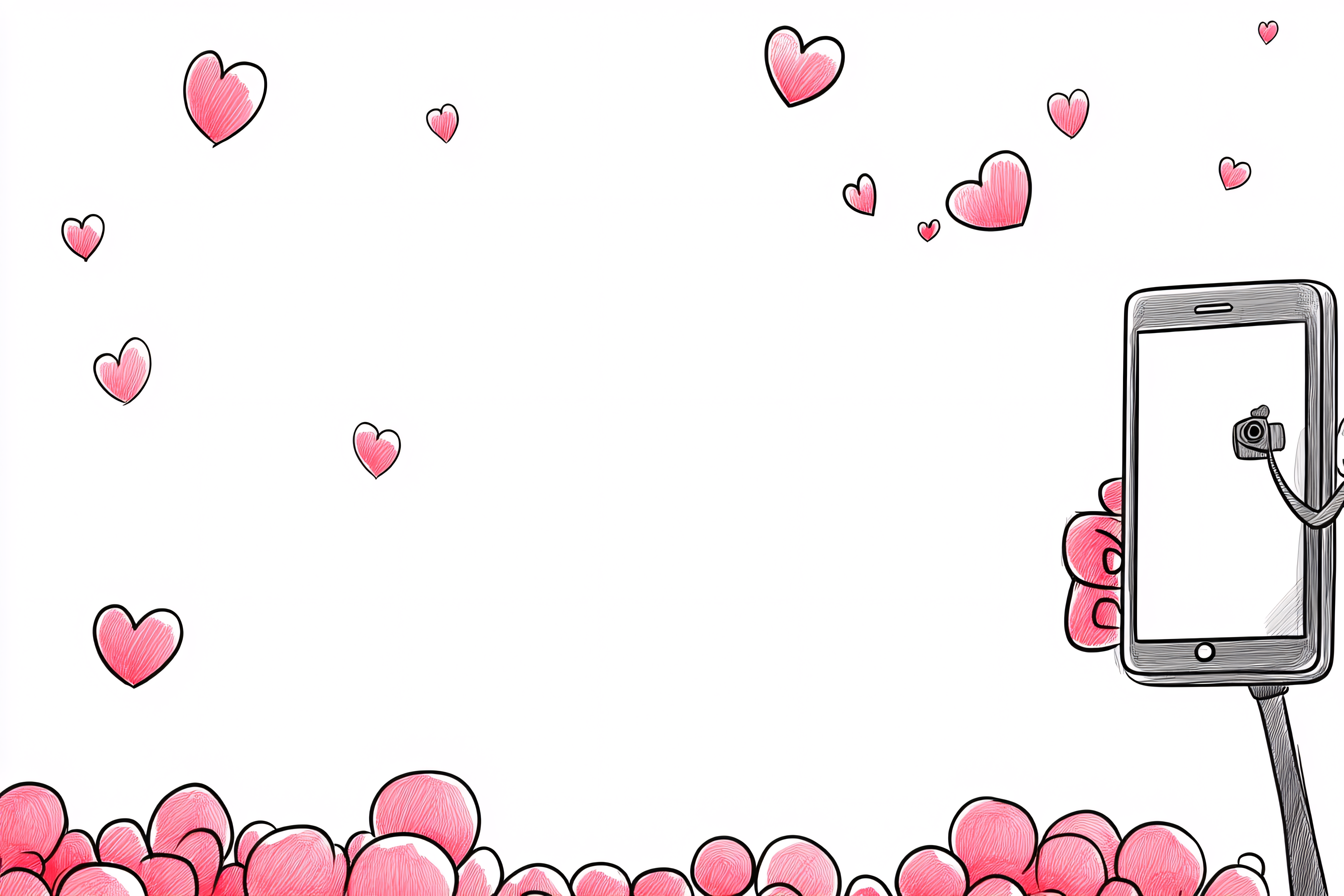 Phone Selfie with Hearts