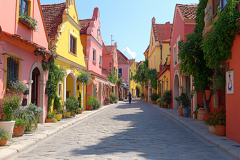 Picturesque Street in Europe