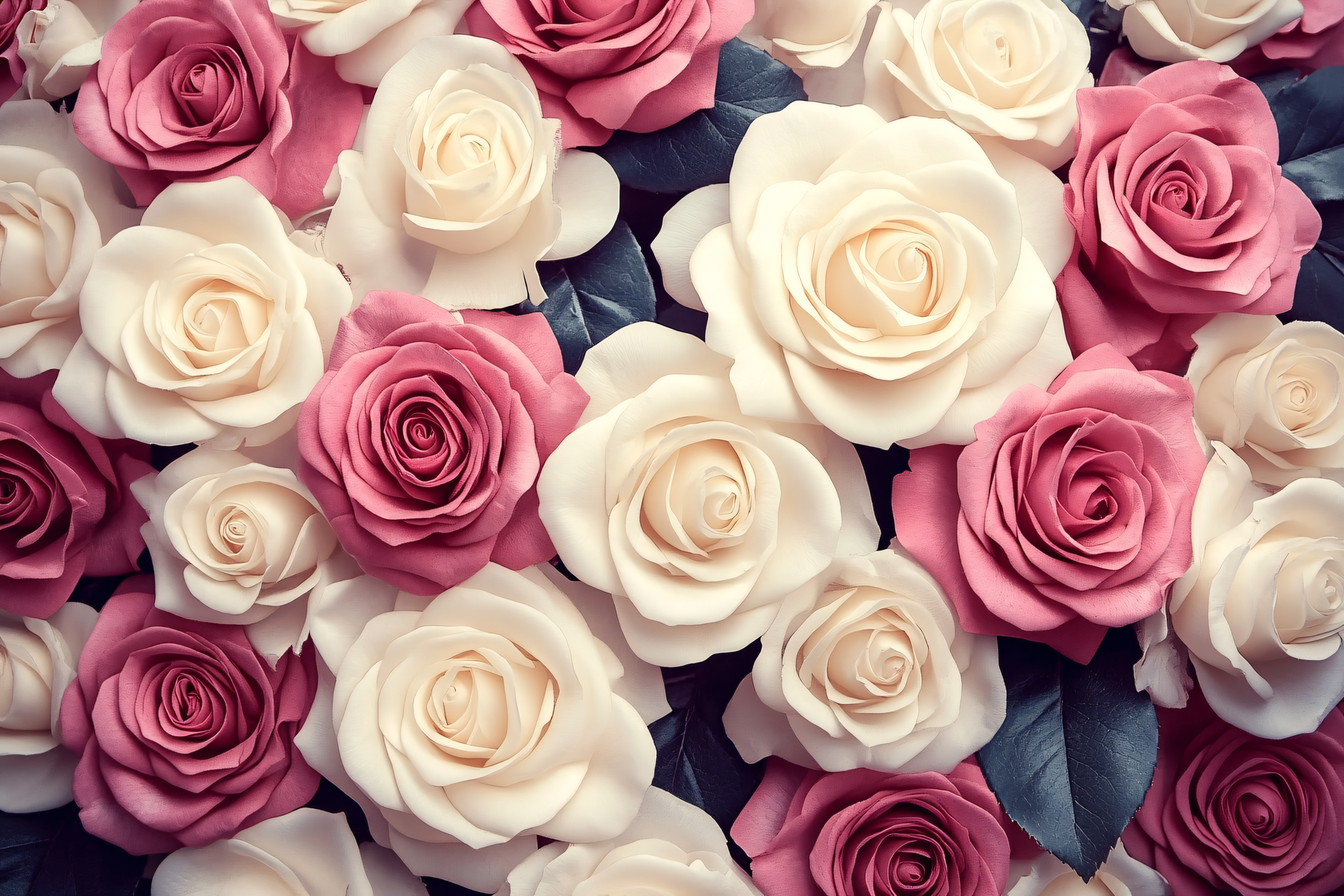 Pink And White Roses