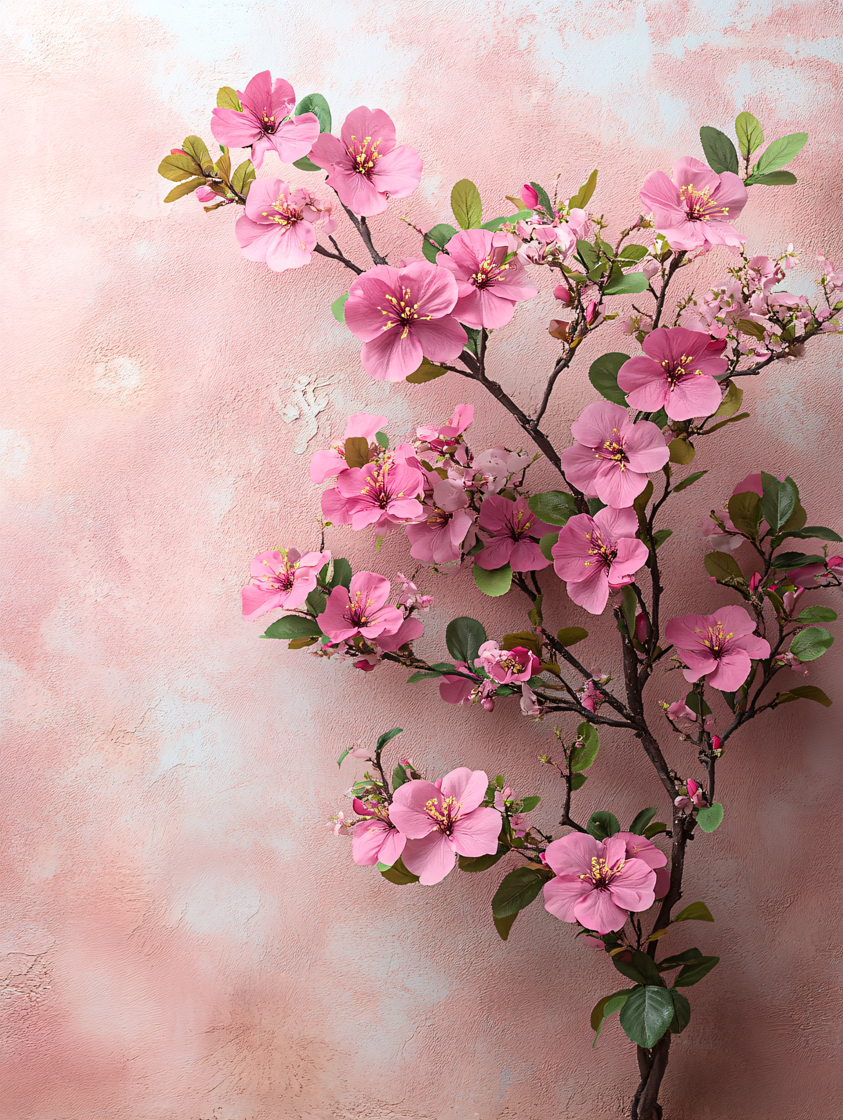Pink Cherry Blossom Branch