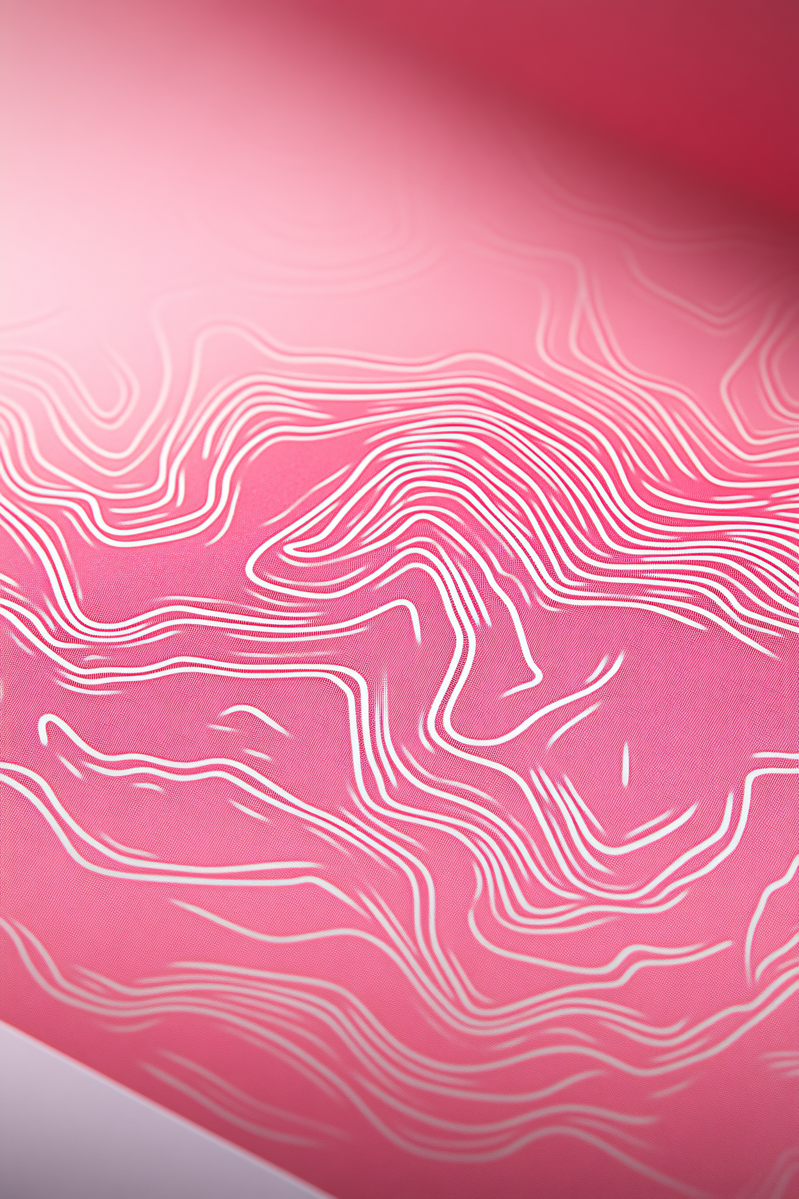 Pink Flowing Topography Lines Background