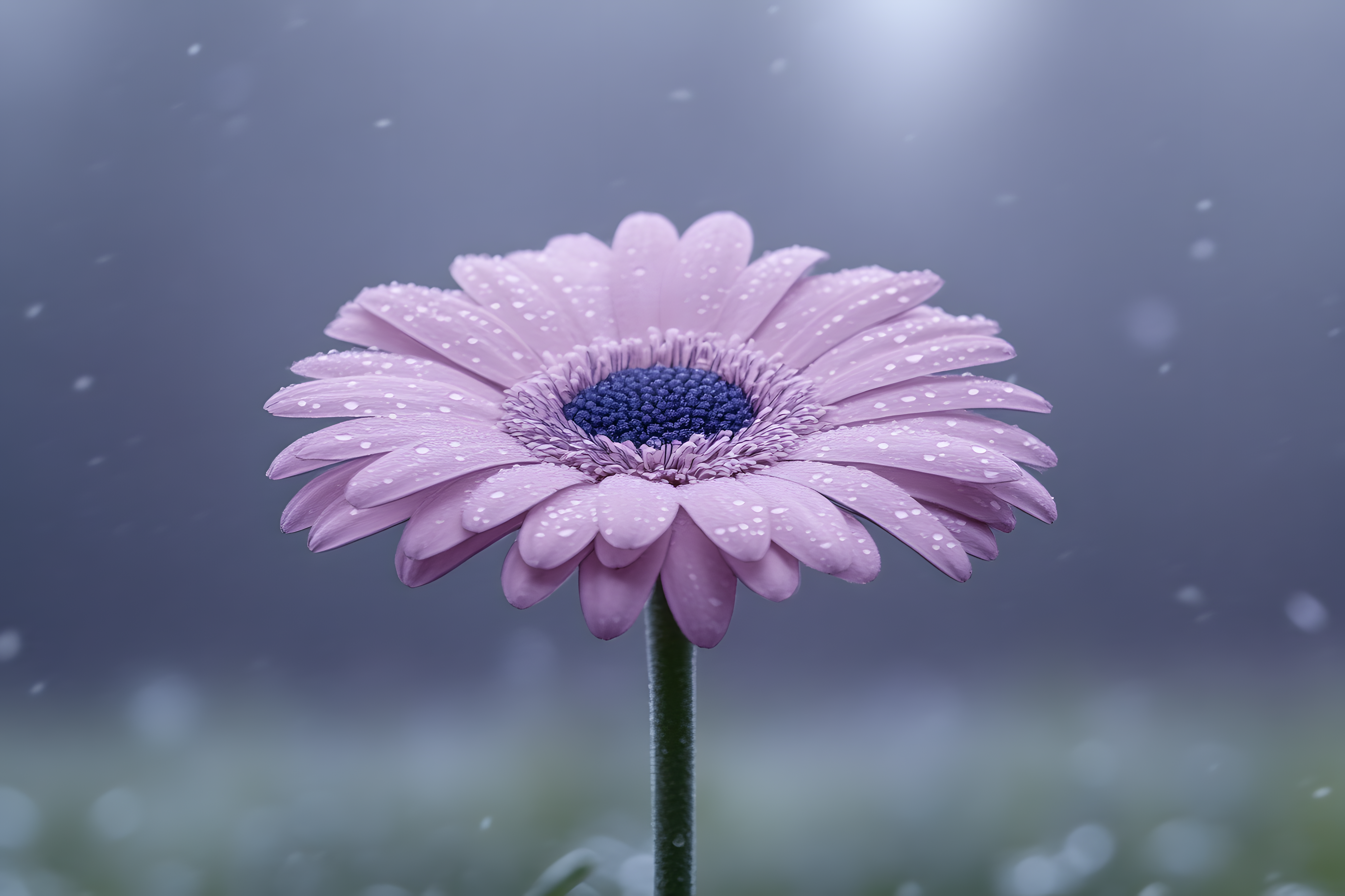 Pink Gerbera Daisy with Water Droplets