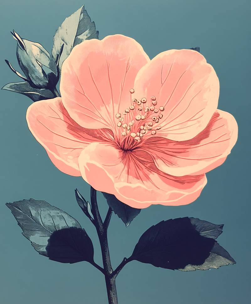 Pink Hibiscus Bloom