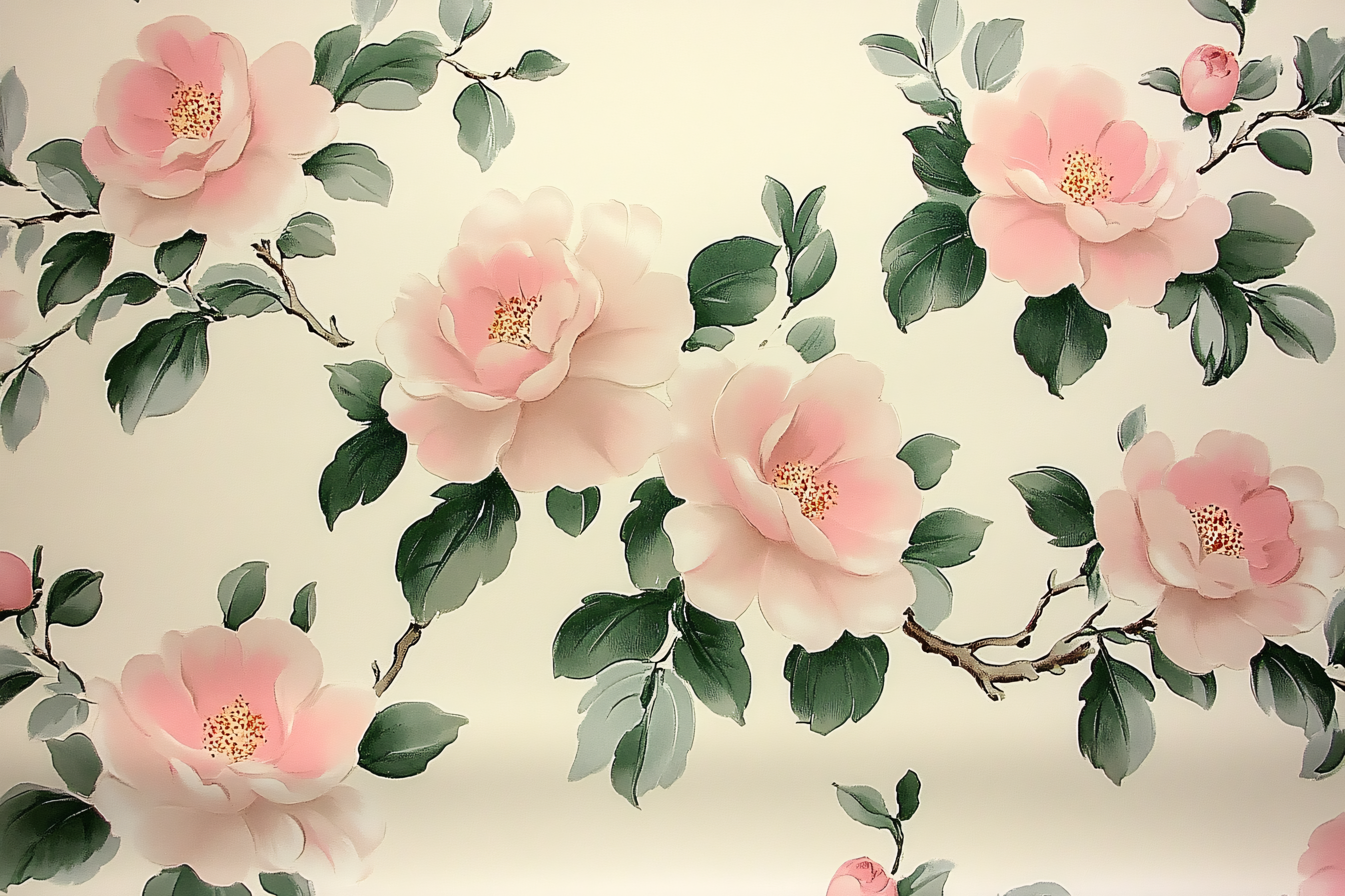 Pink Rose Floral Pattern