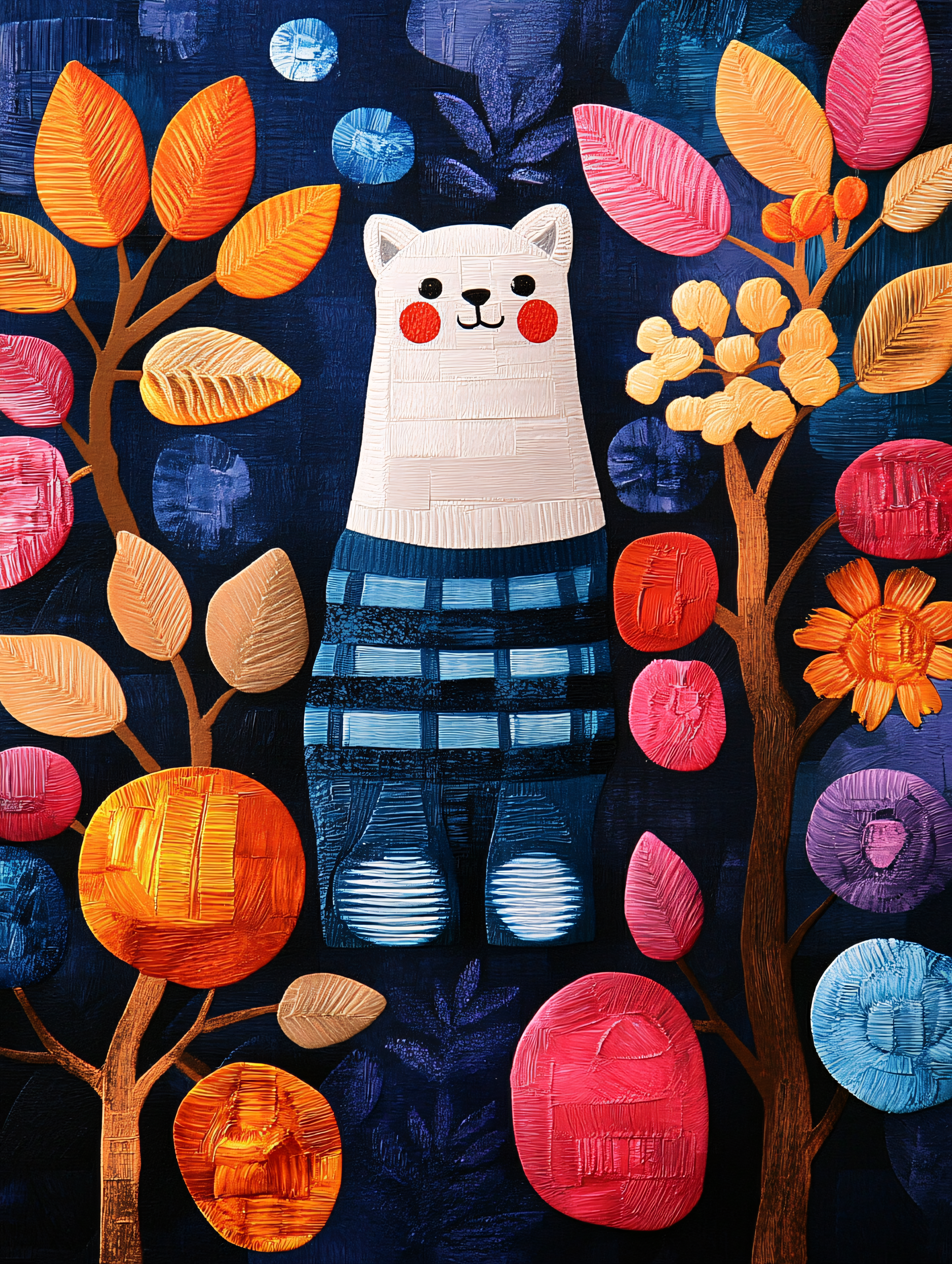 Playful Bear in Whimsical Forest
