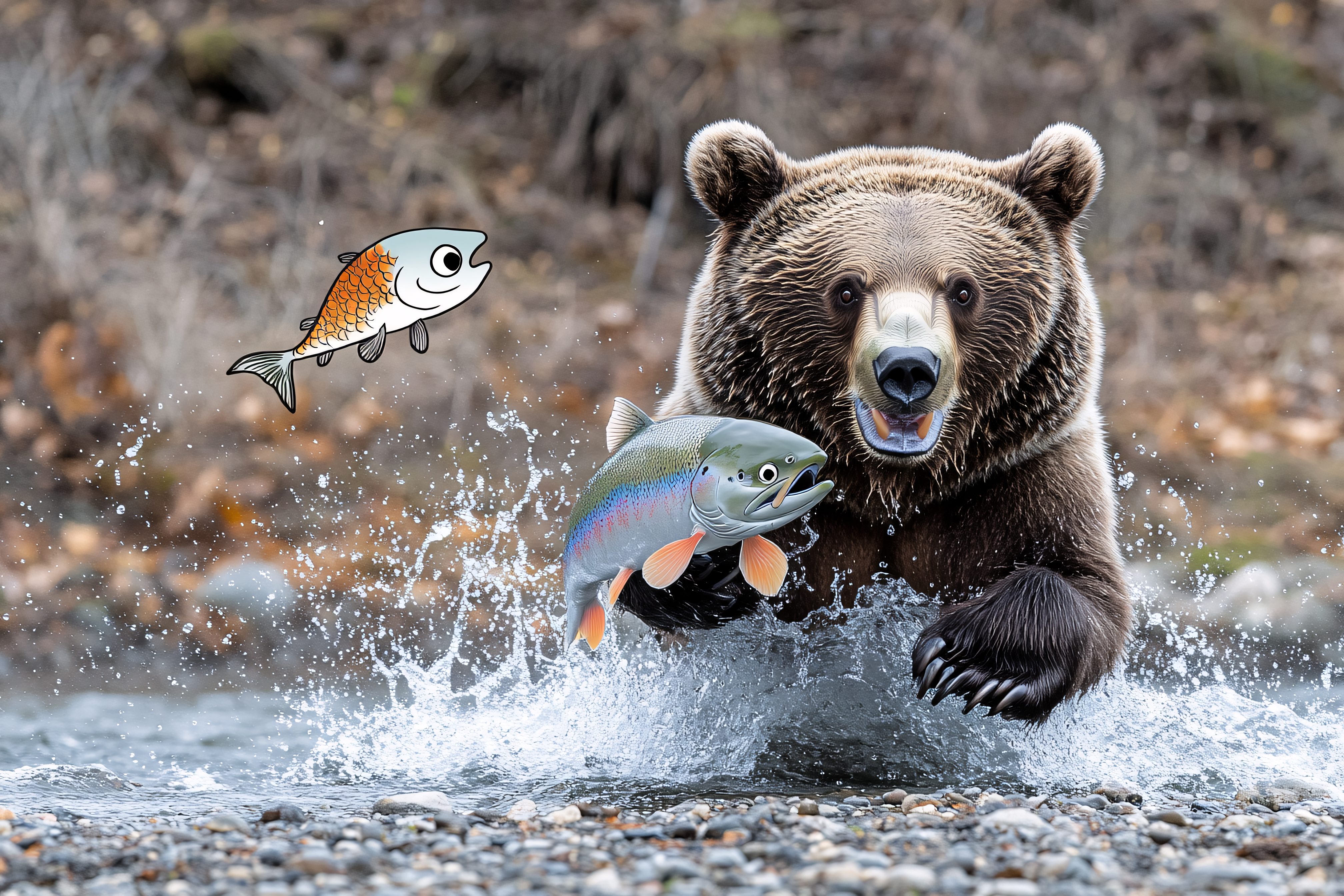 Playful Catch in the Wilderness