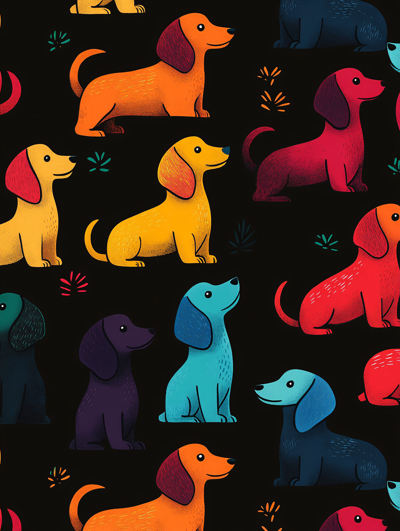 Playful Dachshund Pattern