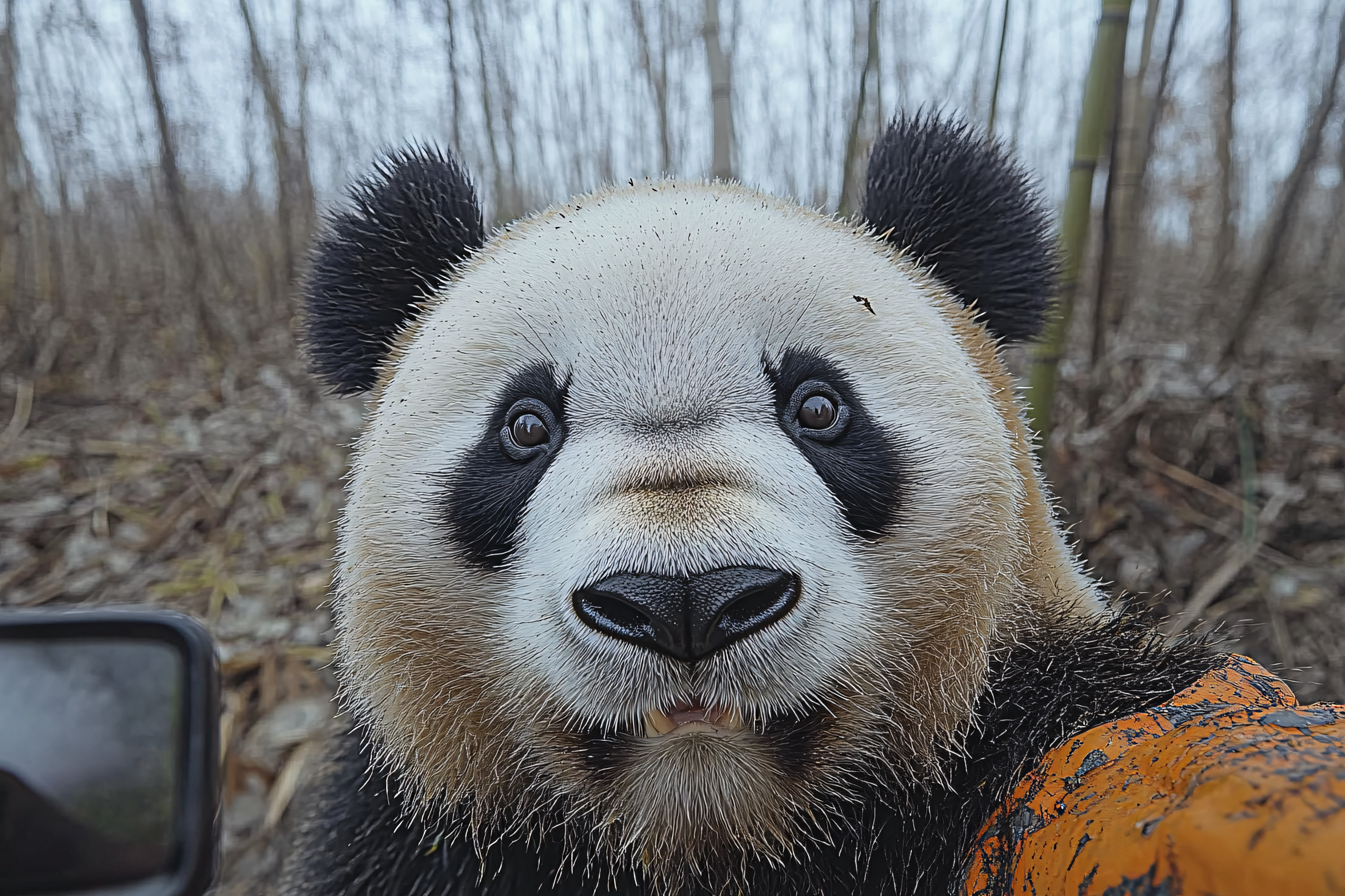 Playful Panda Face Close-Up