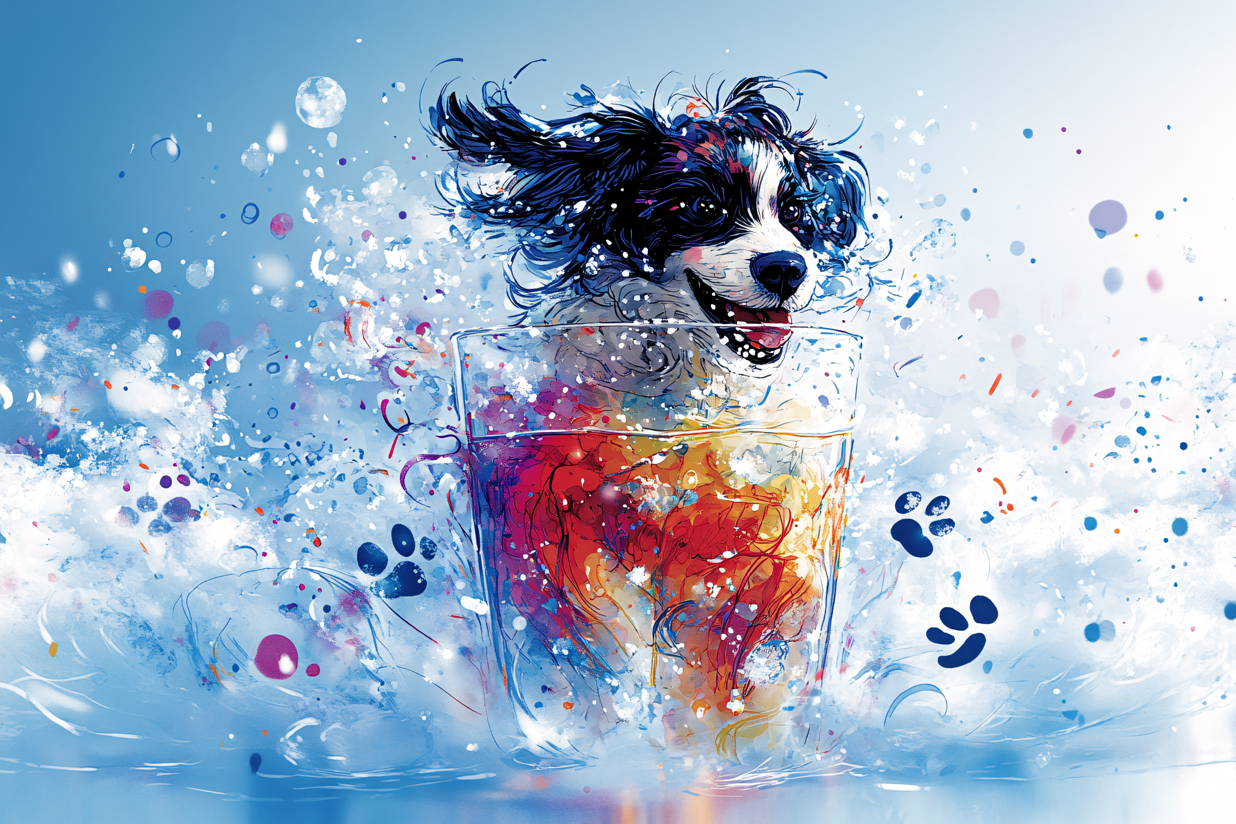 Playful Pup In A Glass