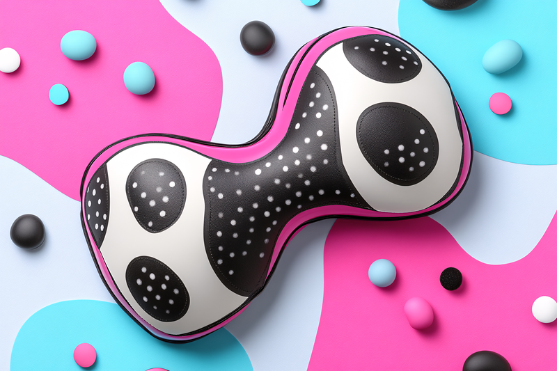 Playful Spotted Bean on Abstract Background