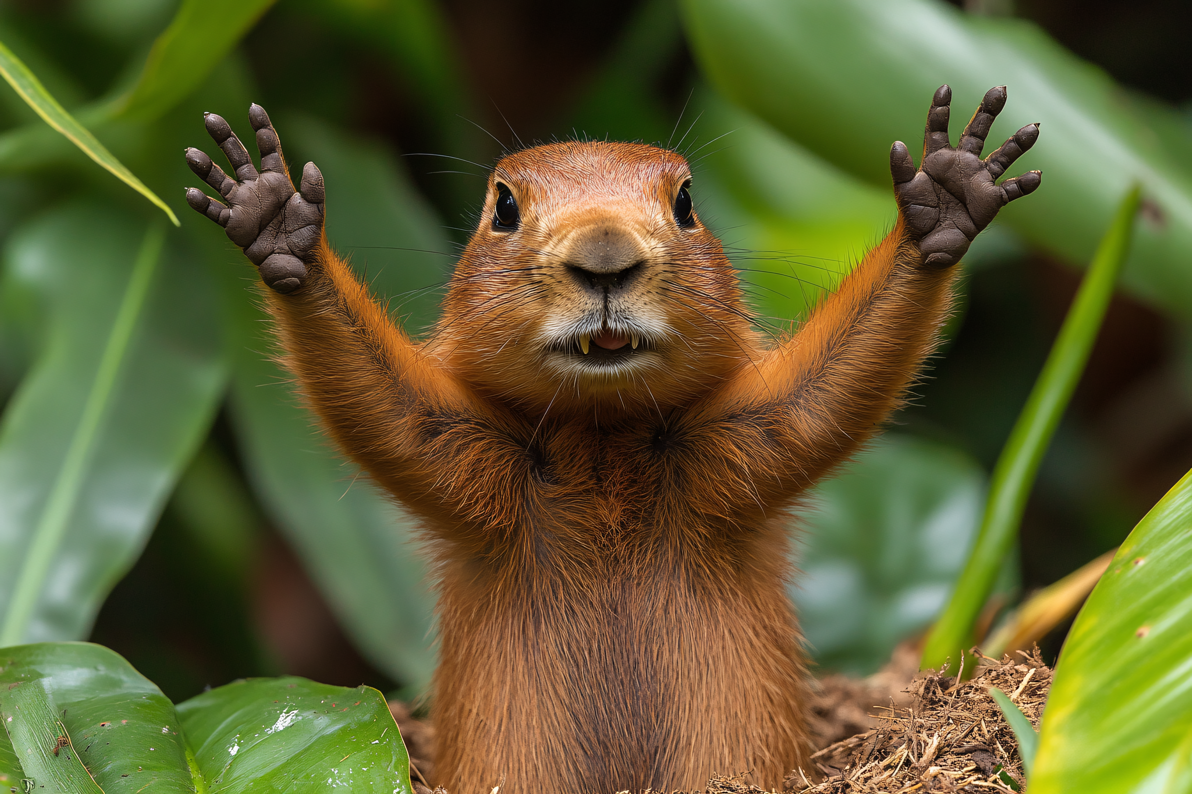 Playful Squirrel Surrender