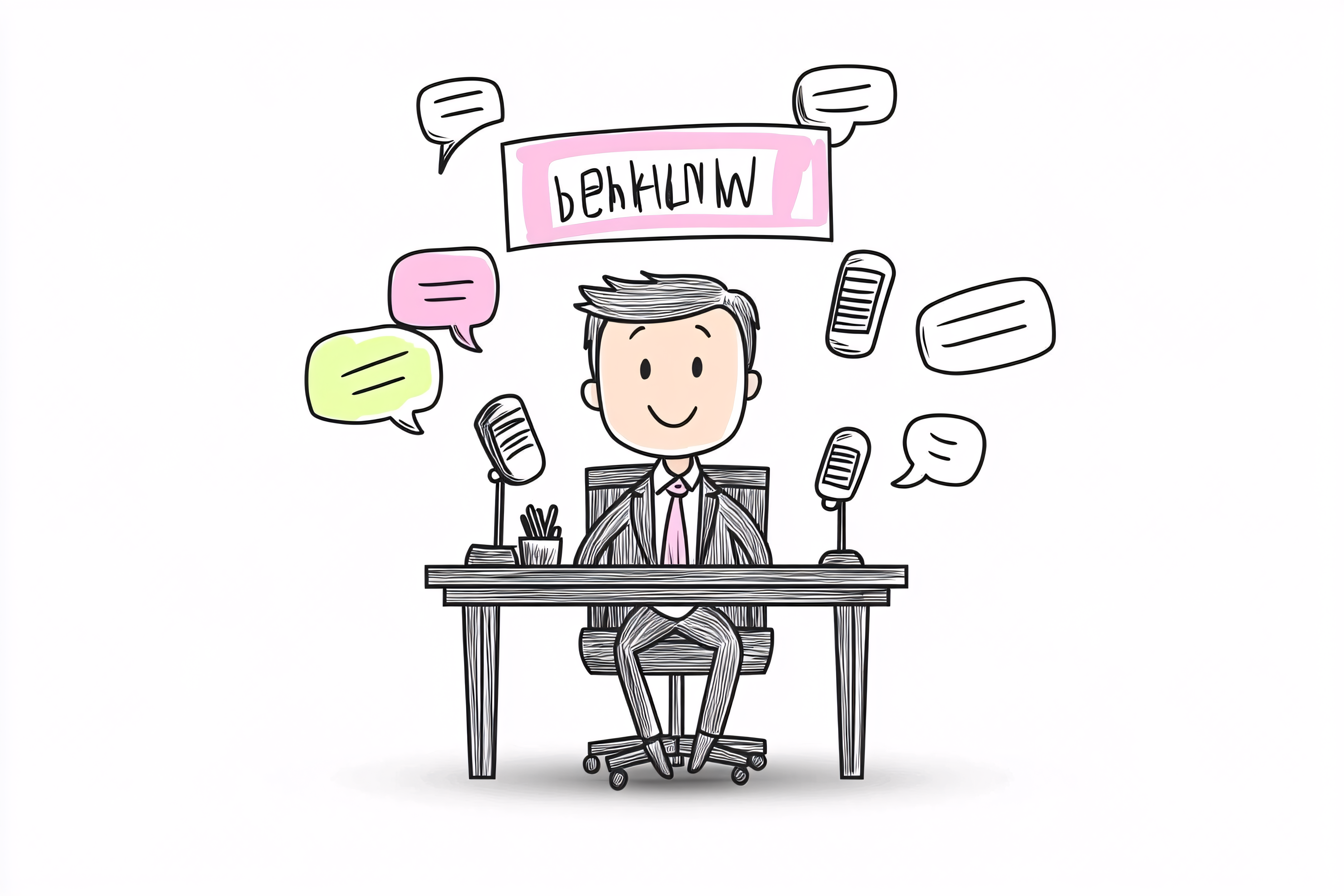 Podcast Studio Illustration