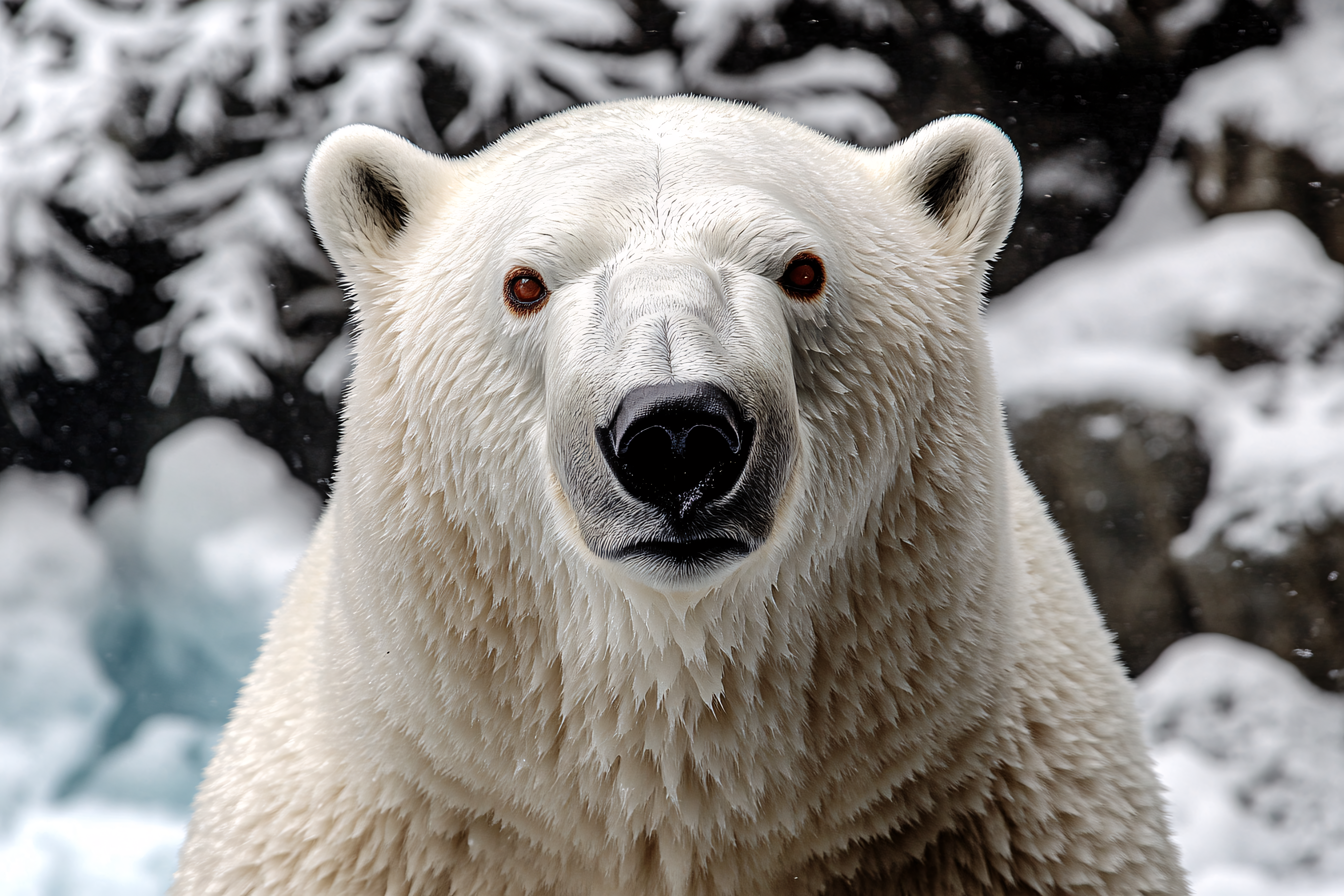 Polar Bear Face Close-Up