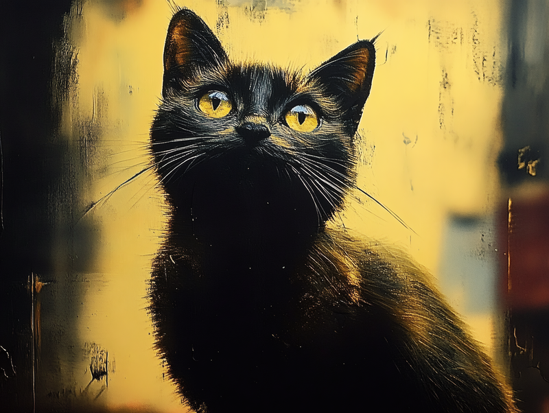 Portrait Of A Black Cat