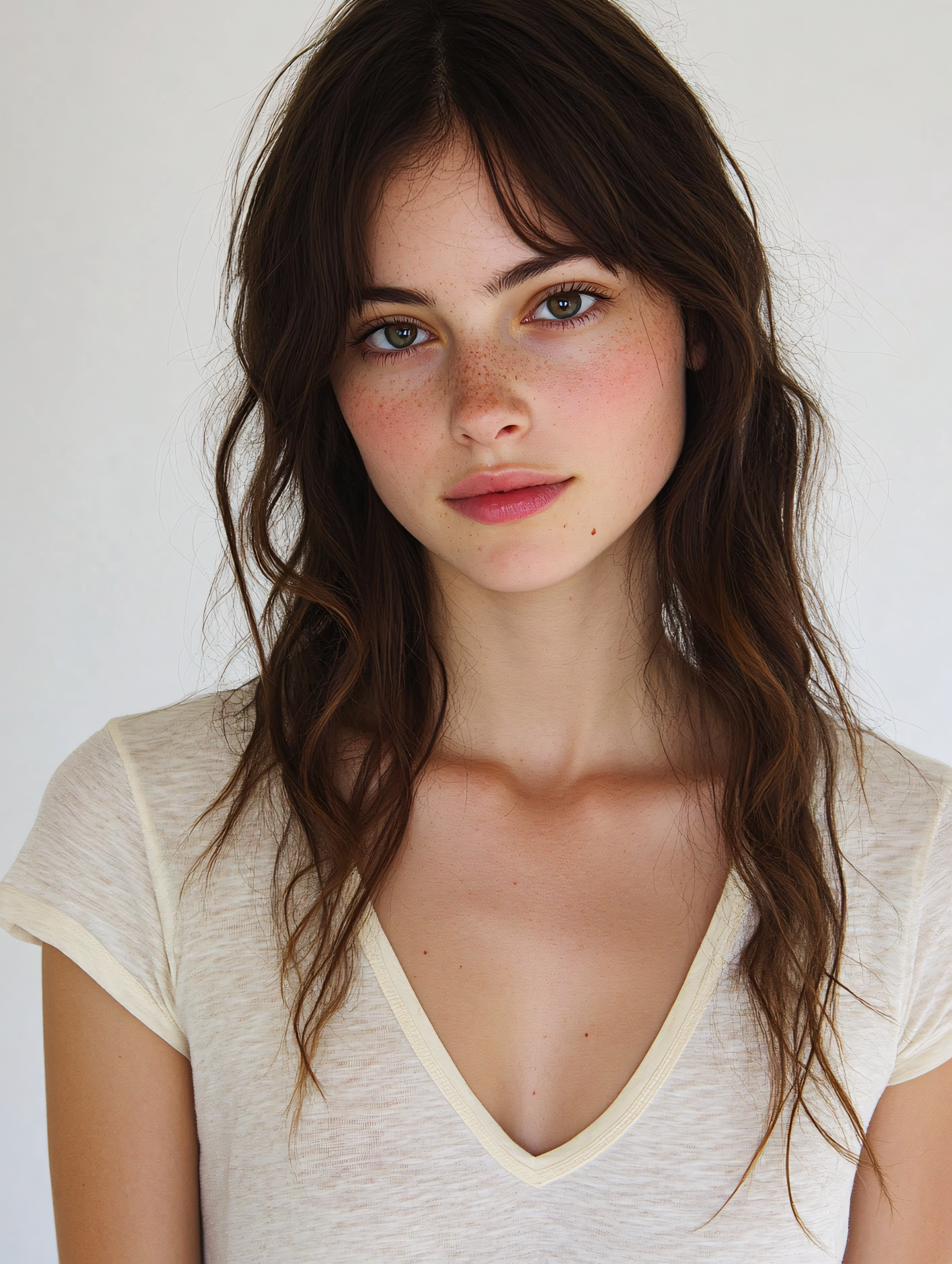 Portrait Of A Freckled Woman