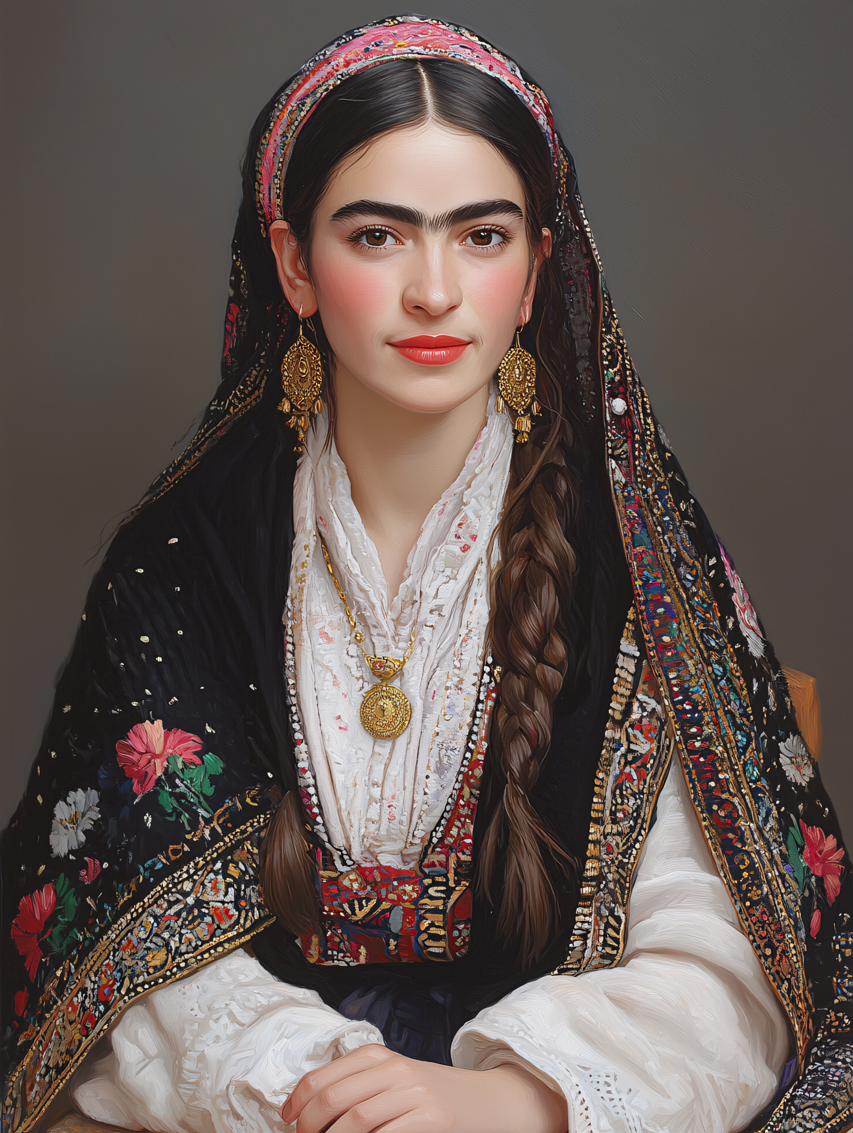 Portrait Of A Woman In Traditional Dress