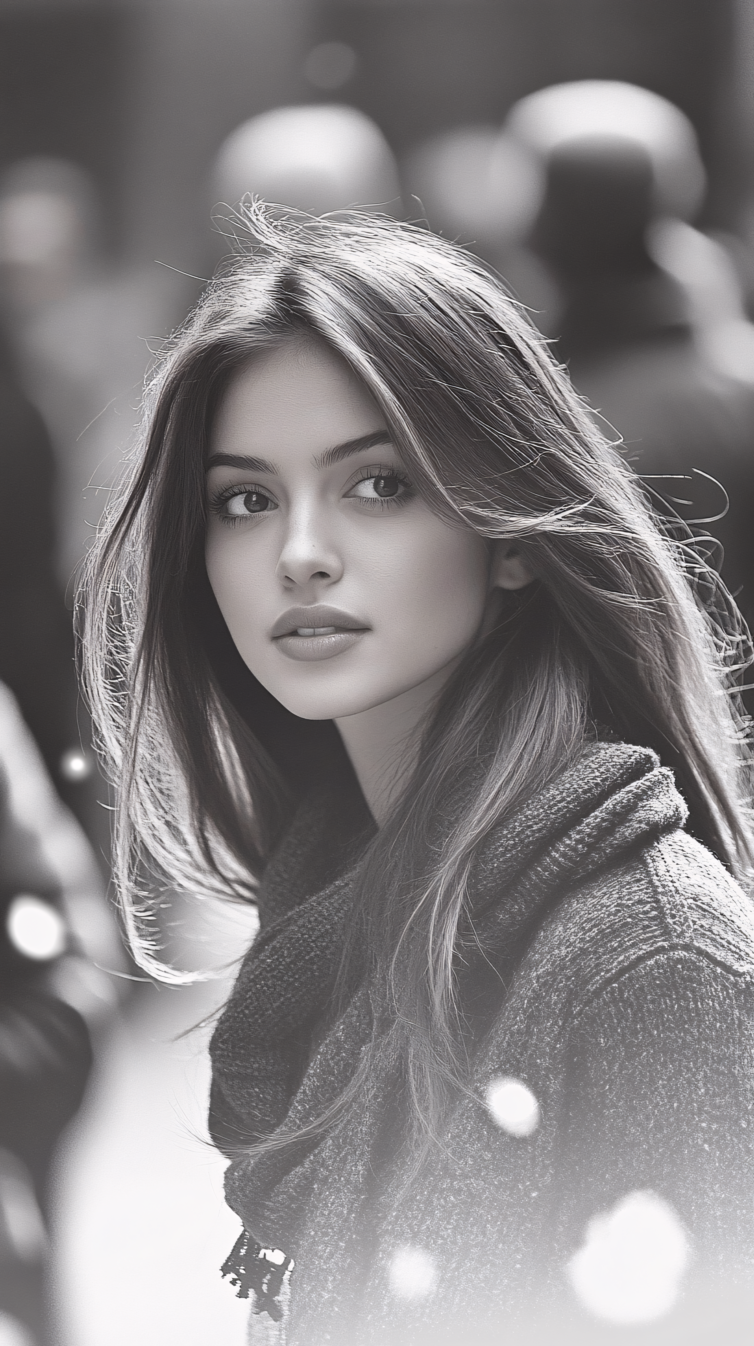 Portrait Of Young Woman With Long Hair