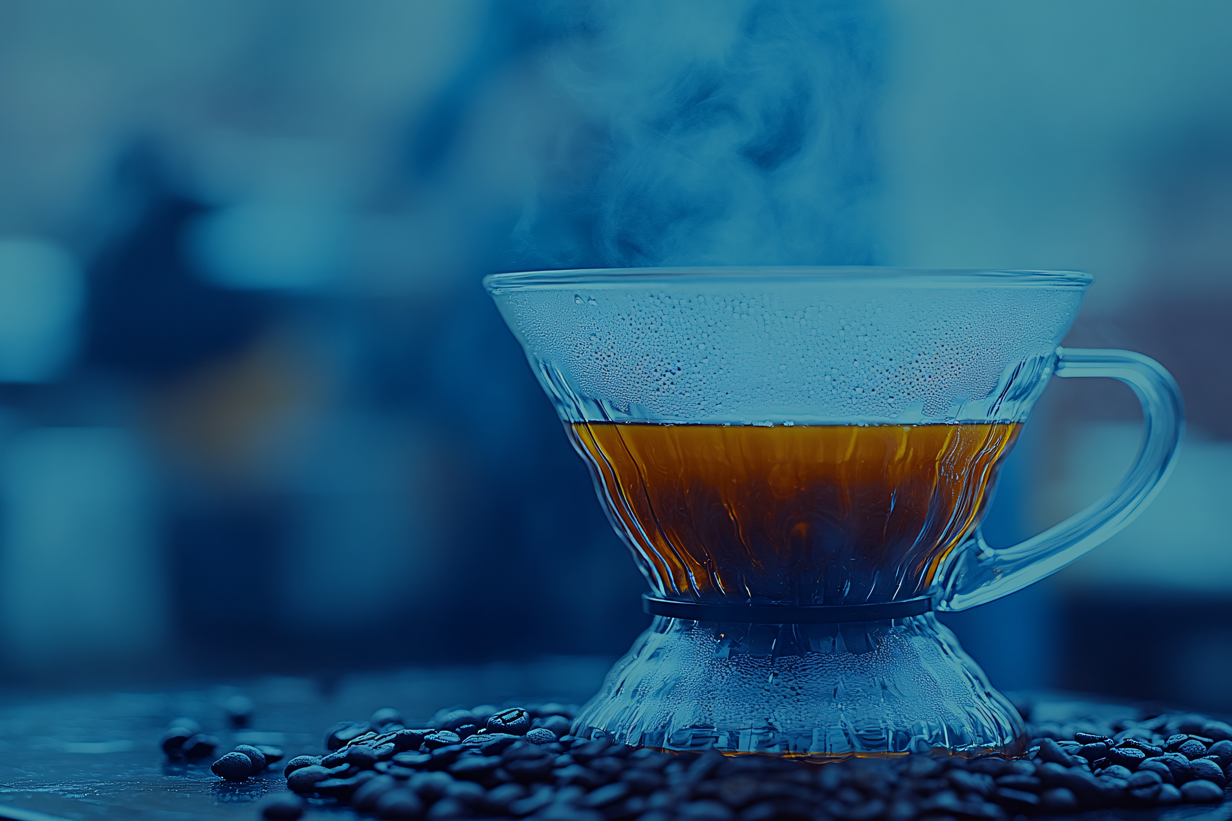 Pour Over Coffee Brewing with Steam