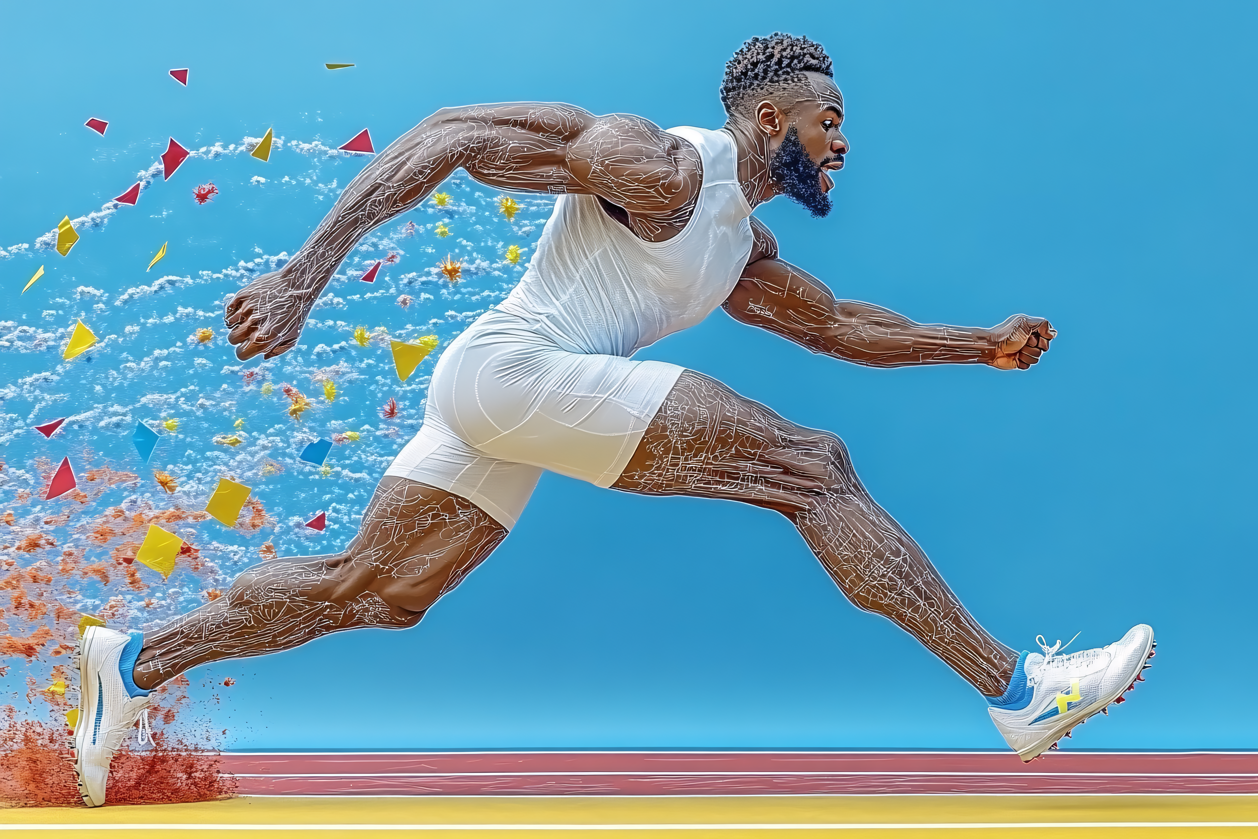 Powerful Sprinter on Track