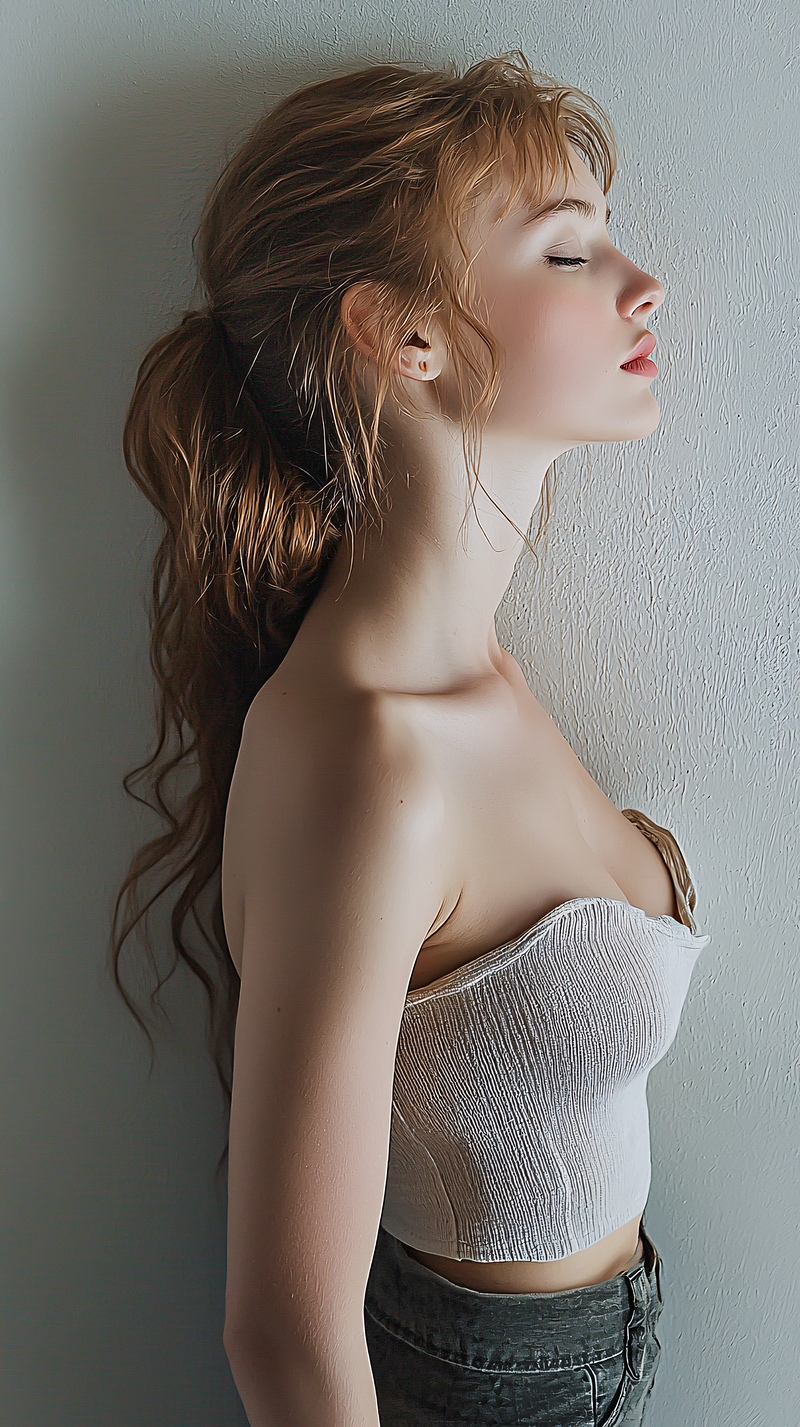 Profile Portrait Of A Young Woman