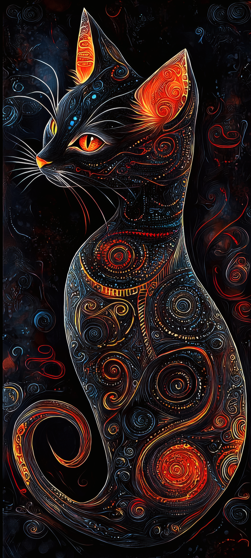 Psychedelic Cat Art