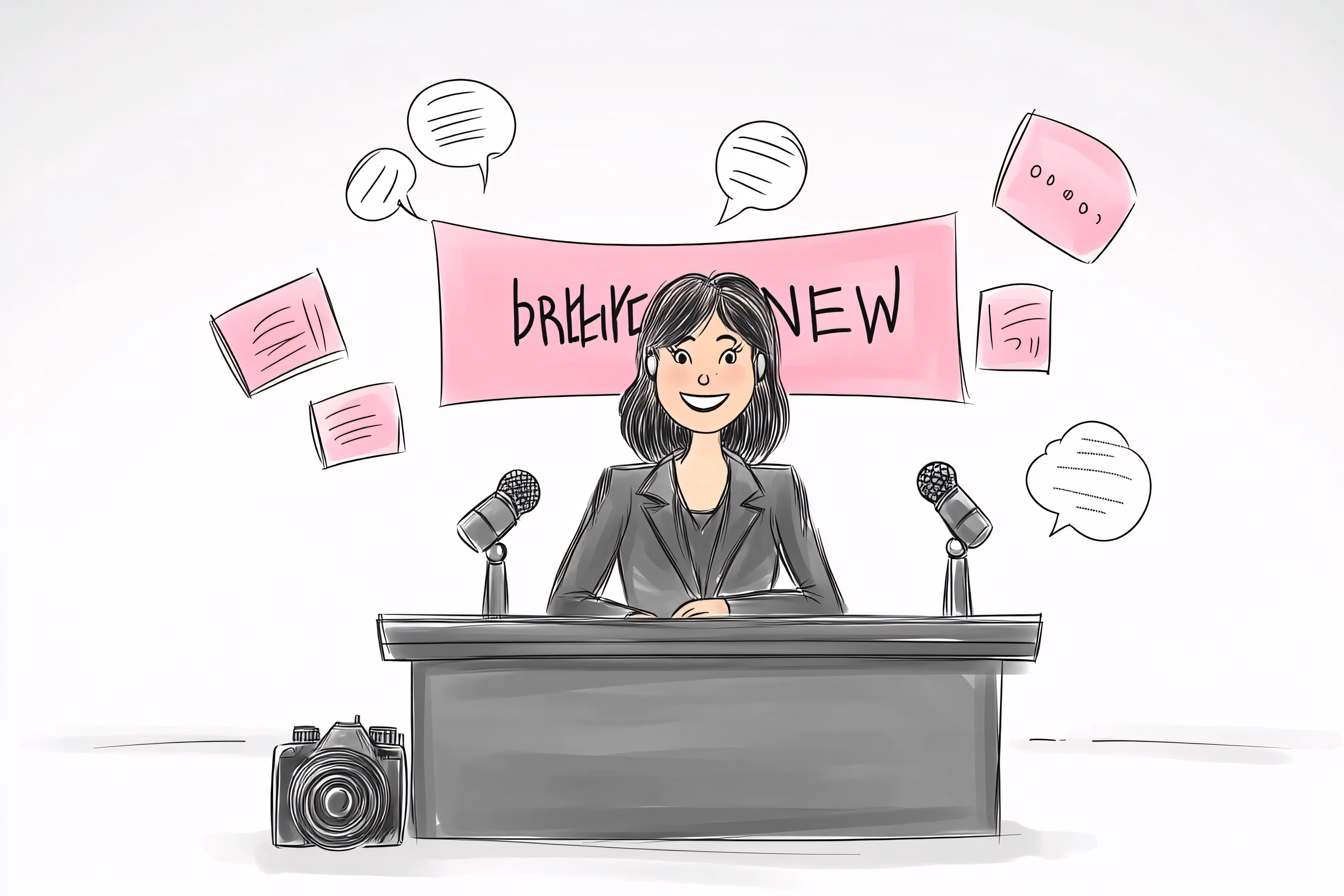 Public Speaker at a Podium