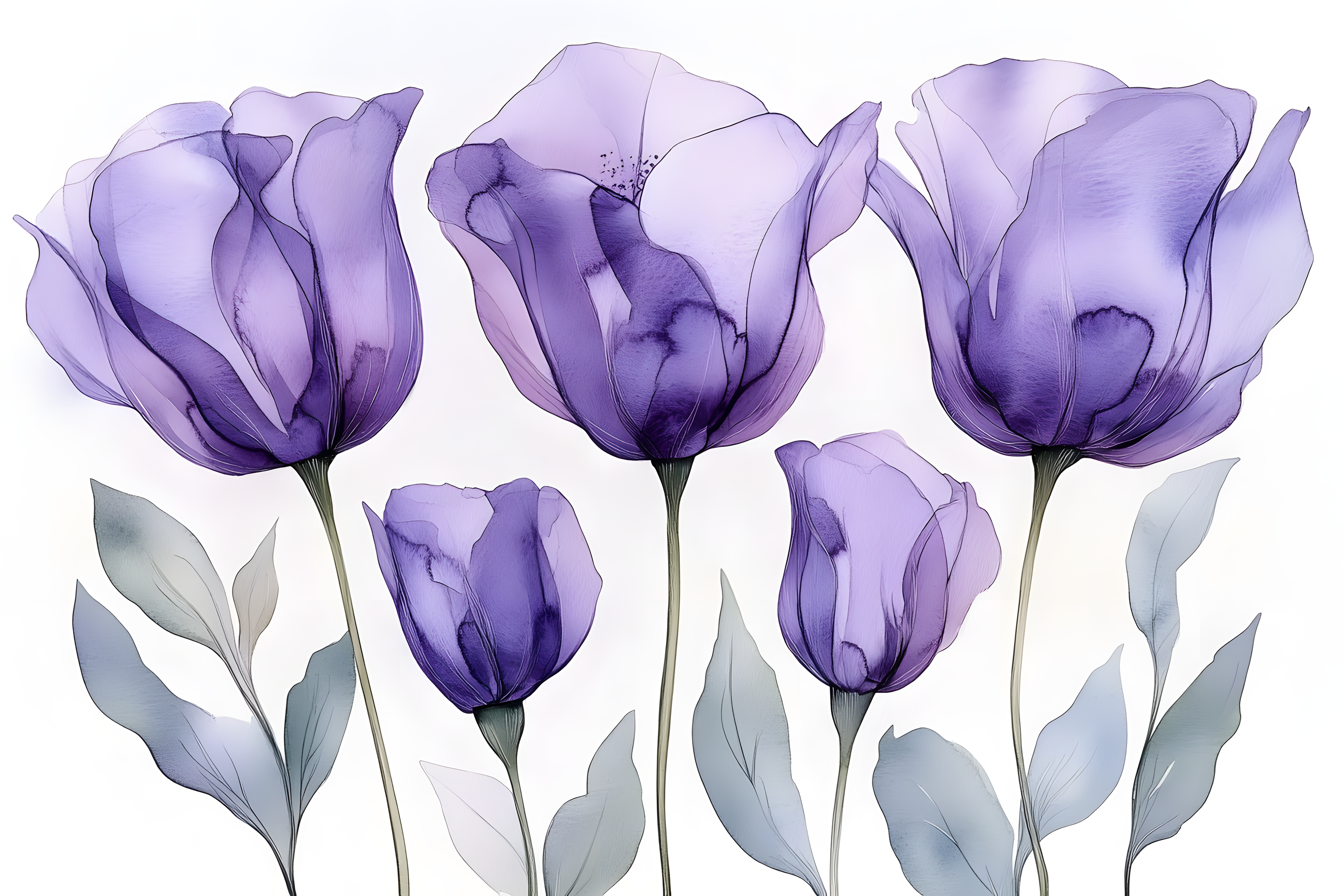 Purple Floral Watercolor