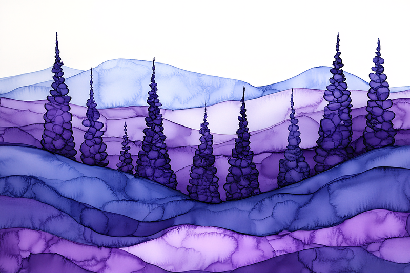 Purple Forest Landscape