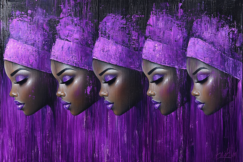 Purple Headwrap Portrait