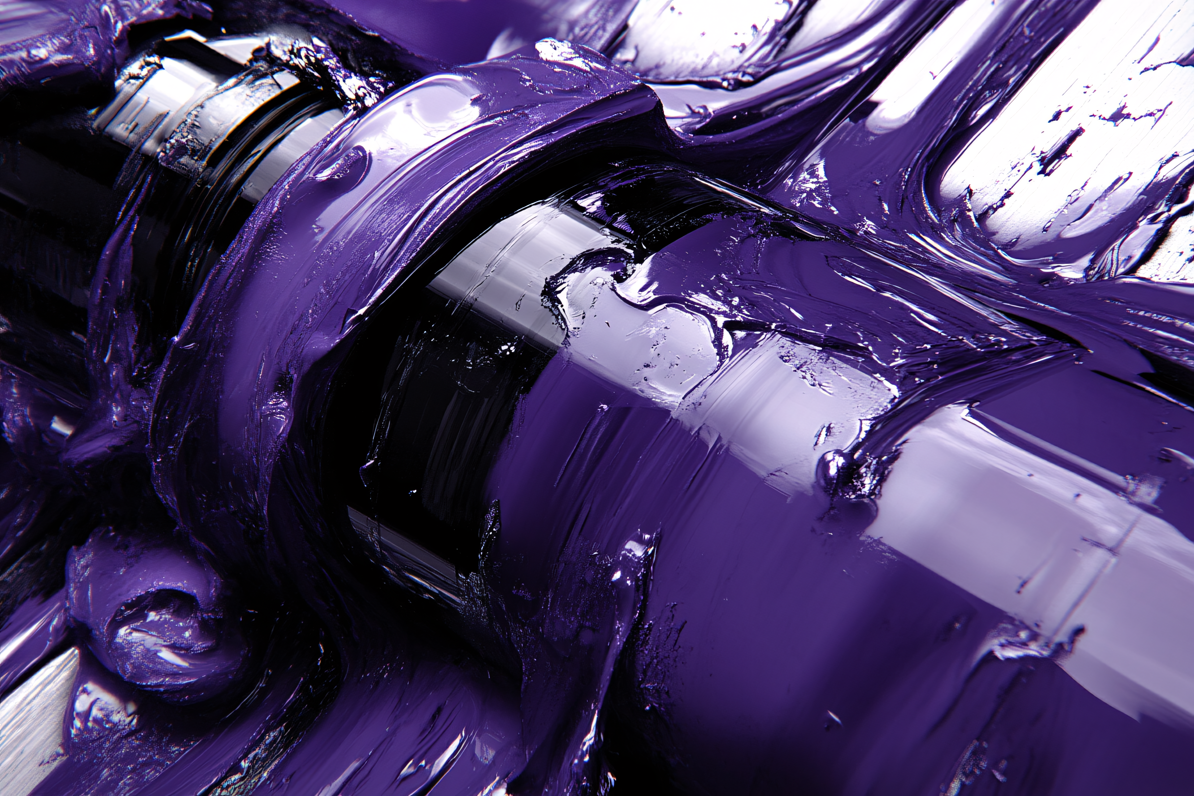 Purple Ink on Roller
