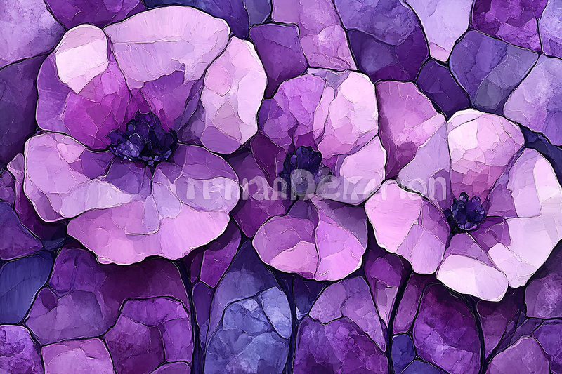 Purple Poppy Blossoms