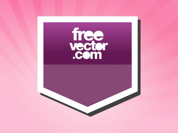 Purple Sticker Design Free Vector