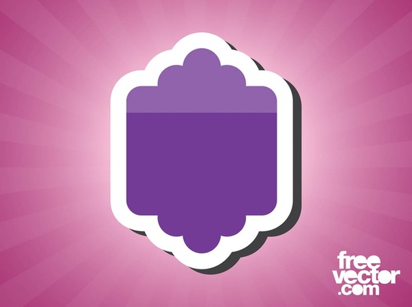 Purple Sticker Template Free Vector