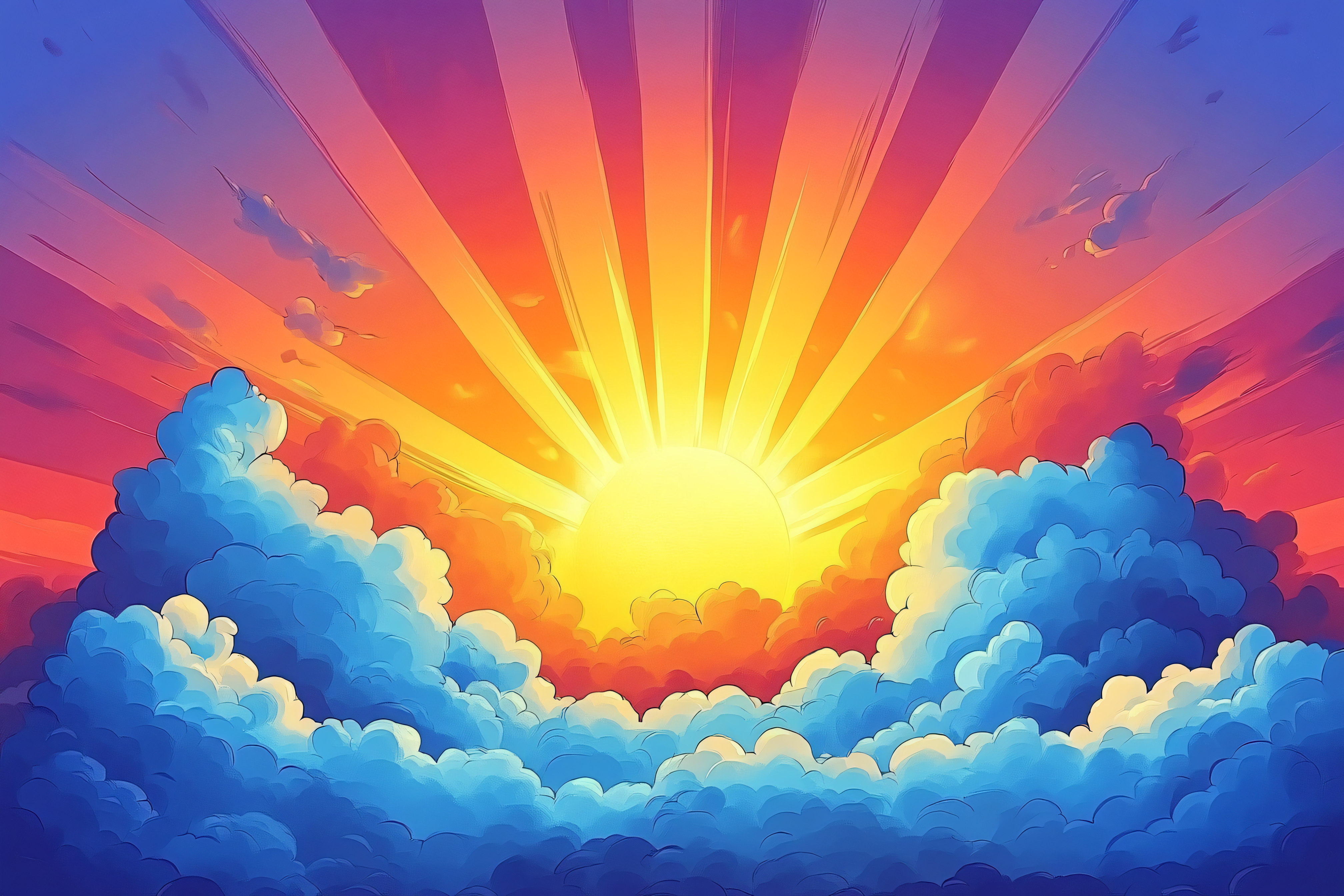 Radiant Sunrise Above Clouds