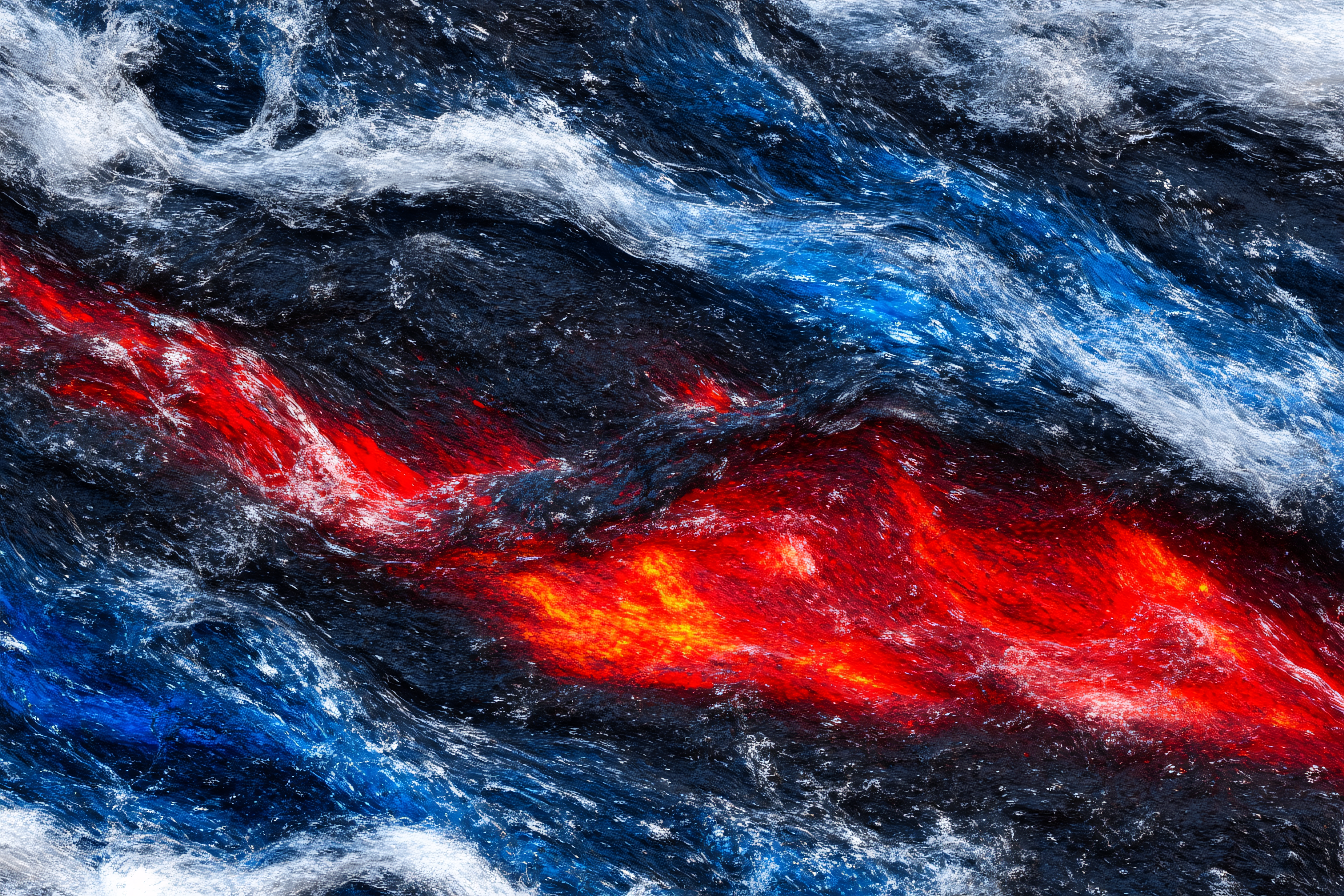 Raging River Of Fire Abstract