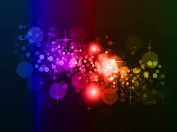 Rainbow Bokeh Free Vector