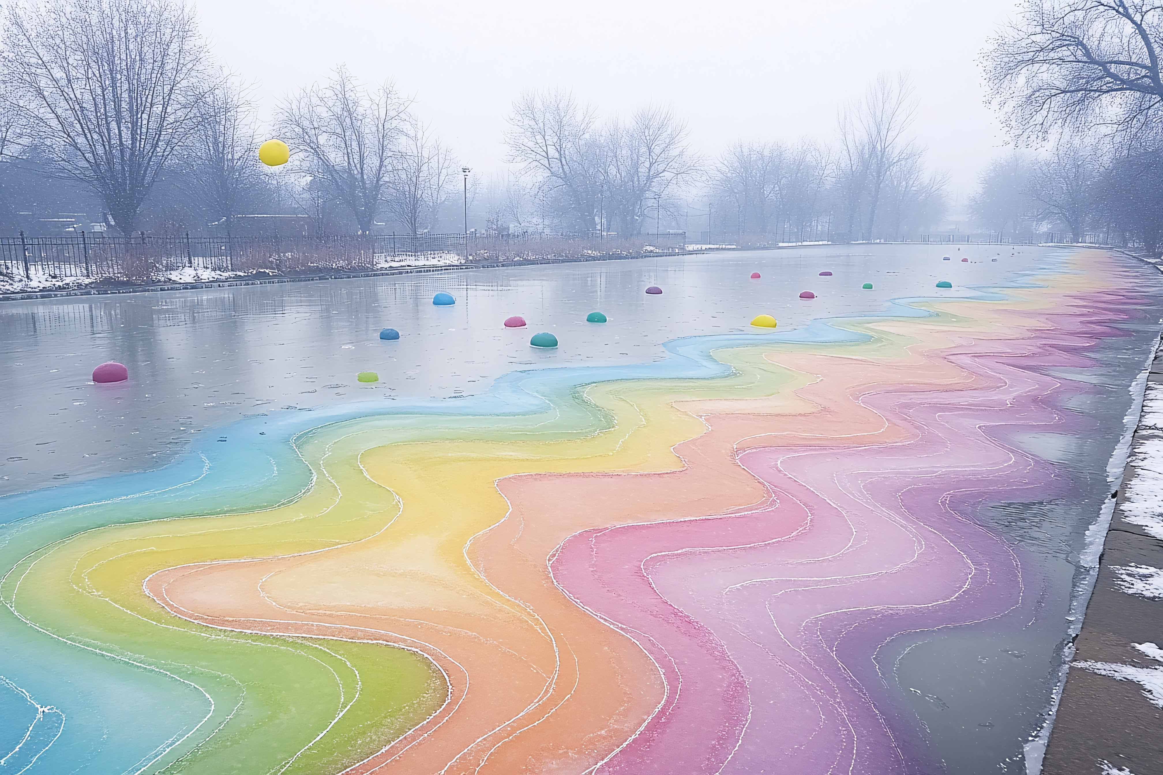 Rainbow Ice Pond
