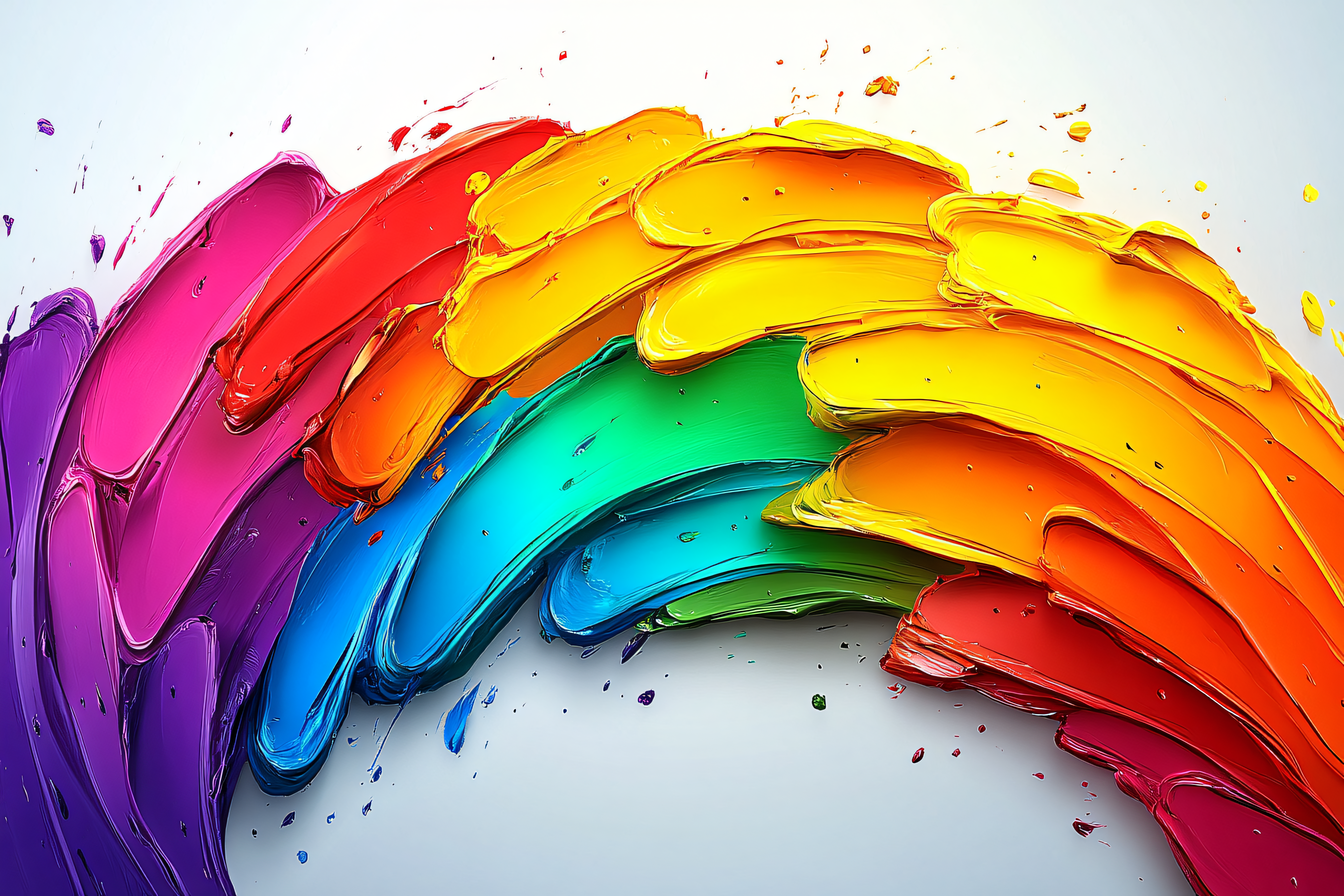 Rainbow Paint Strokes