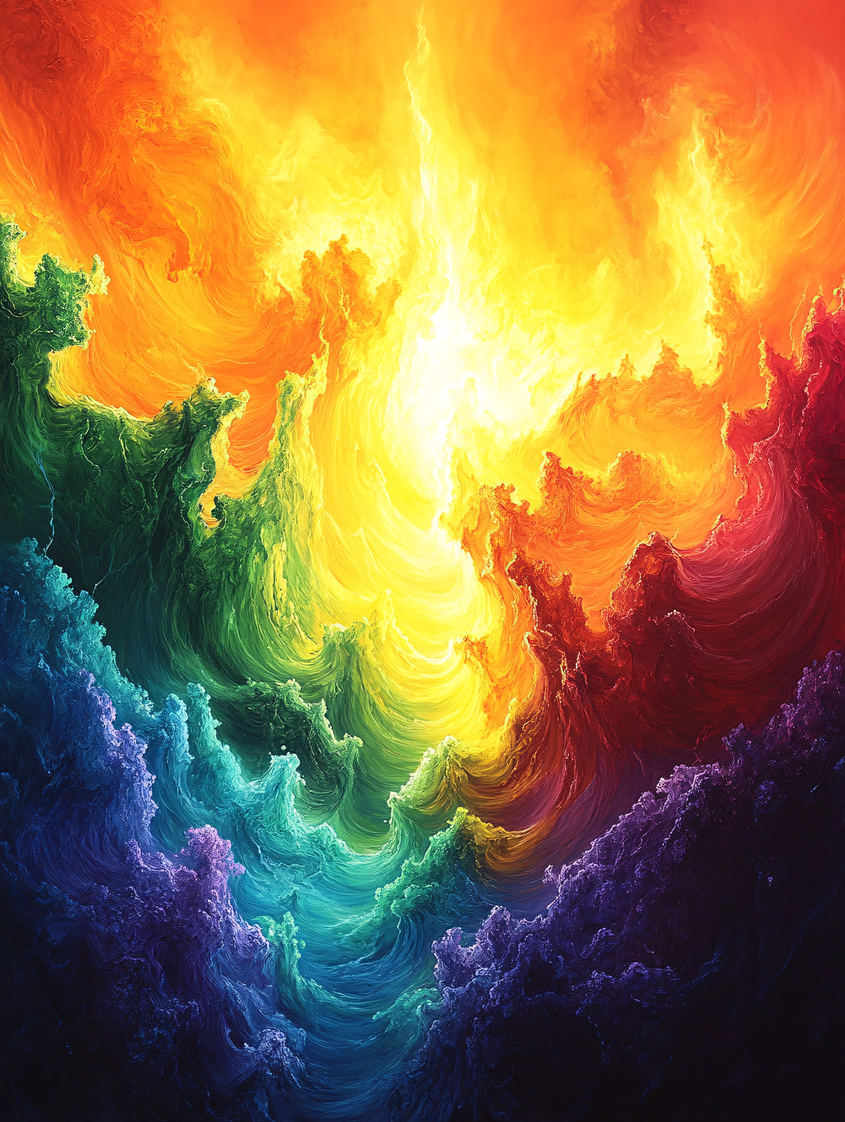 Rainbow Swirl Abstract