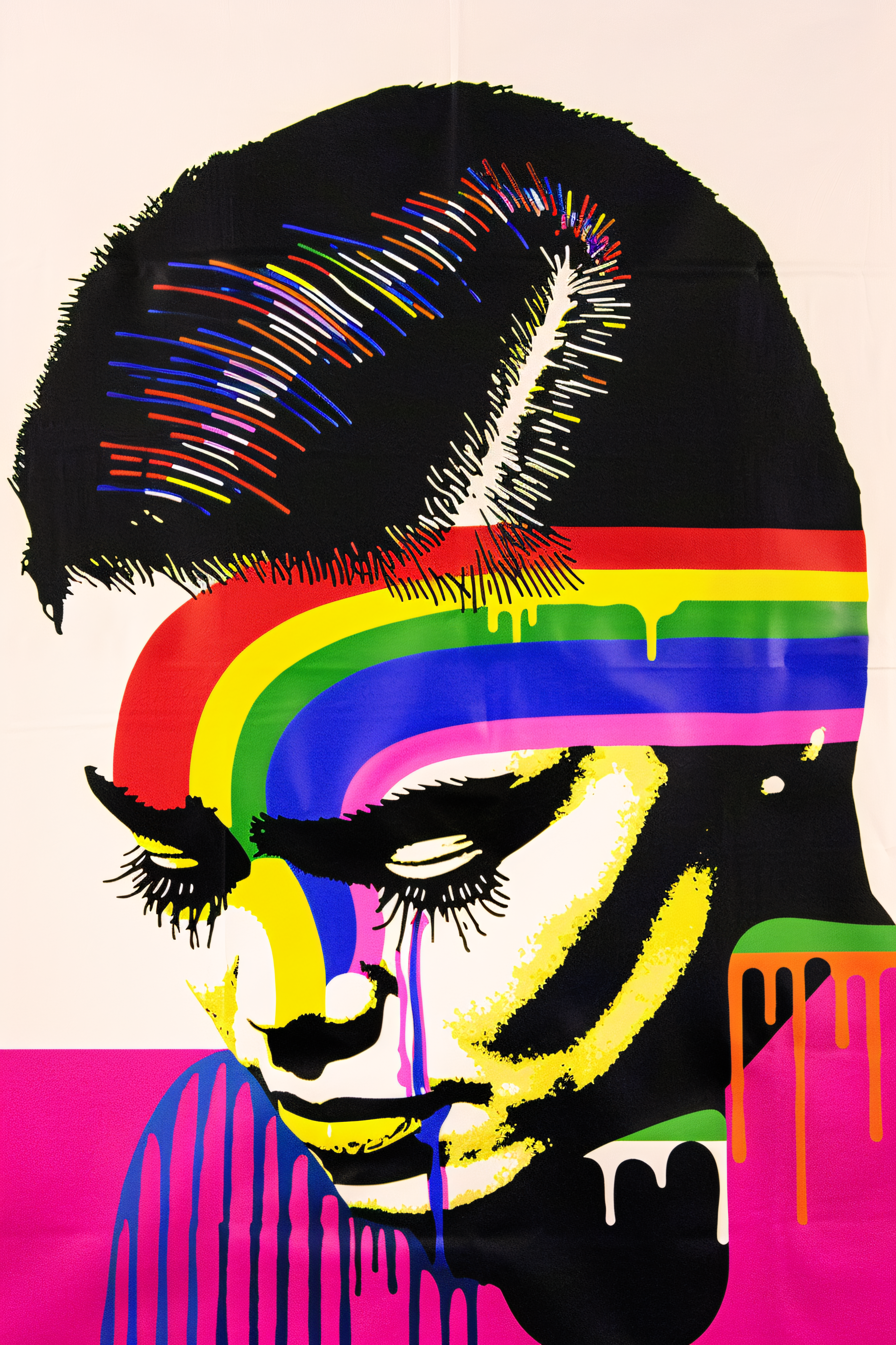 Rainbow Tears Portrait