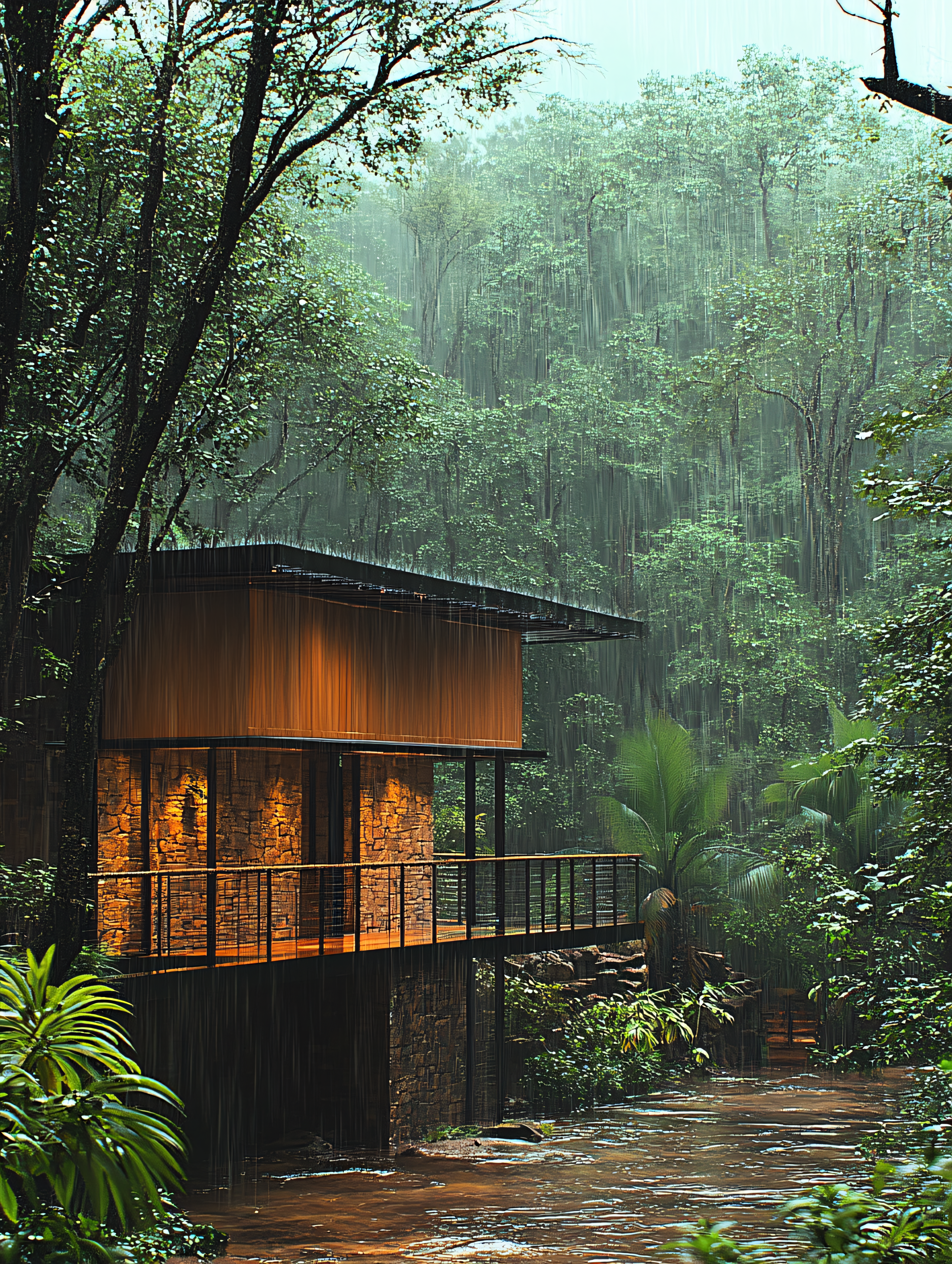 Rainforest Retreat in Rain