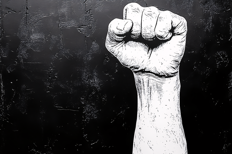Raised Fist Of Protest