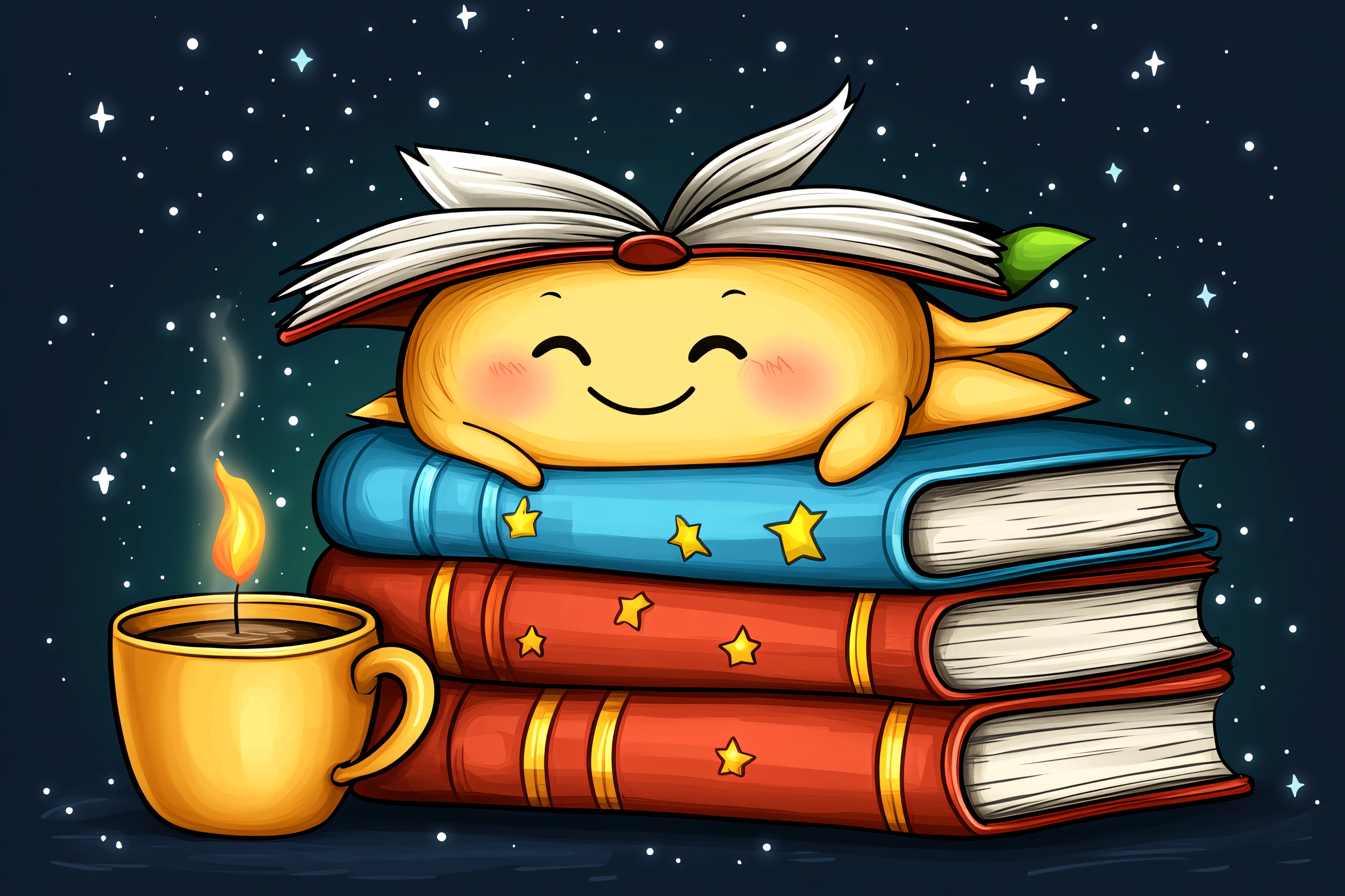 Reading Nook with Bookworm