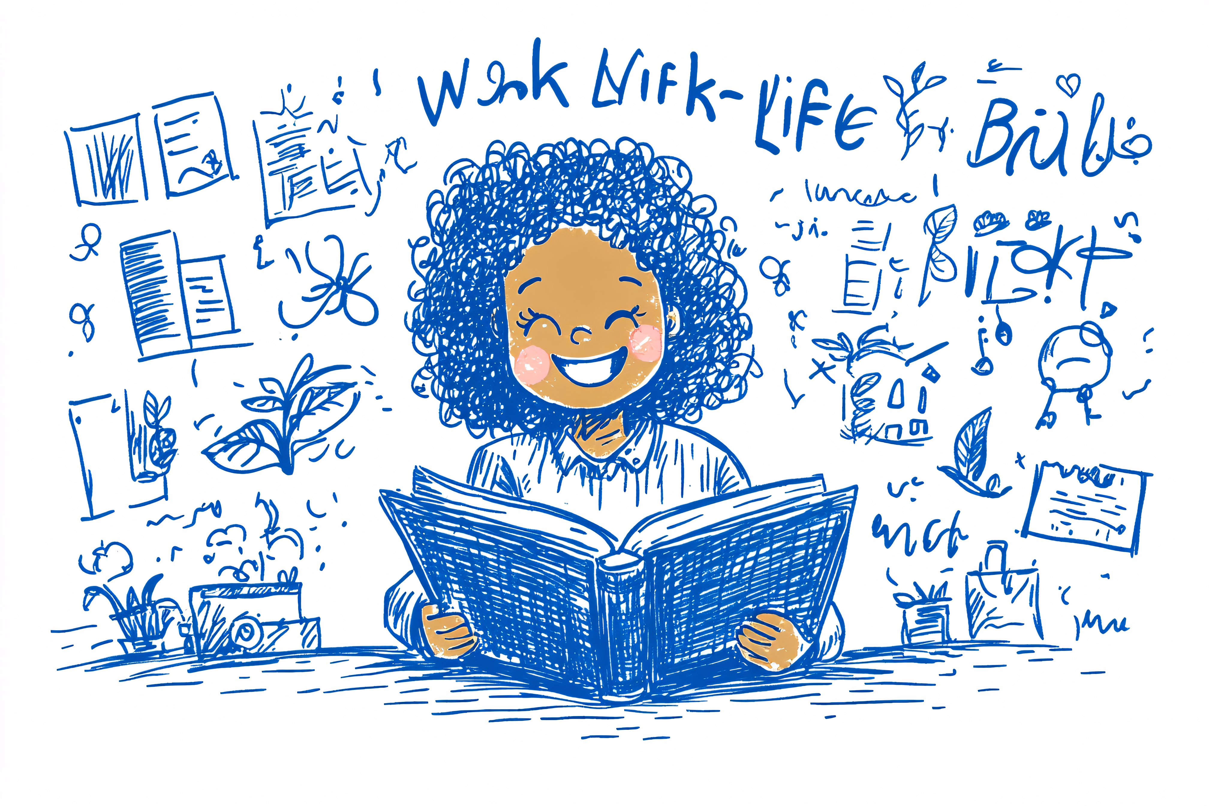 Reading With A Curly Haired Girl