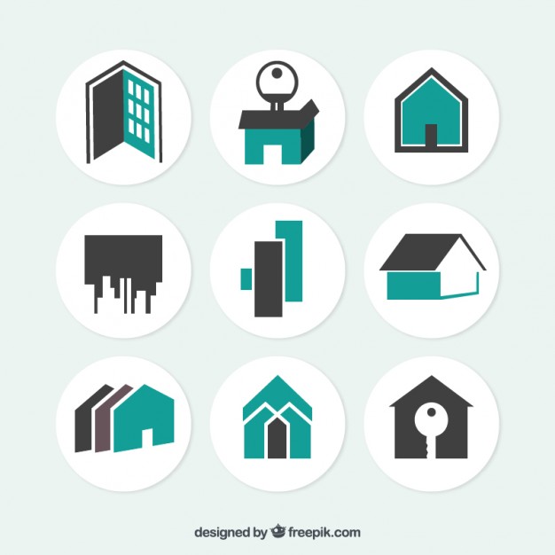 Real Estate Icons Free Vector