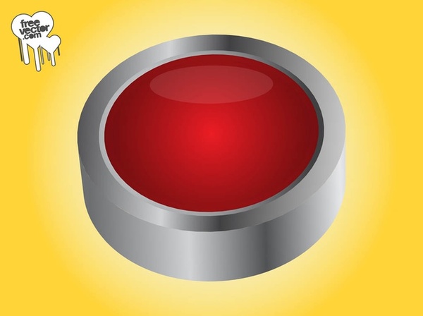 Red 3D Button Free Vector