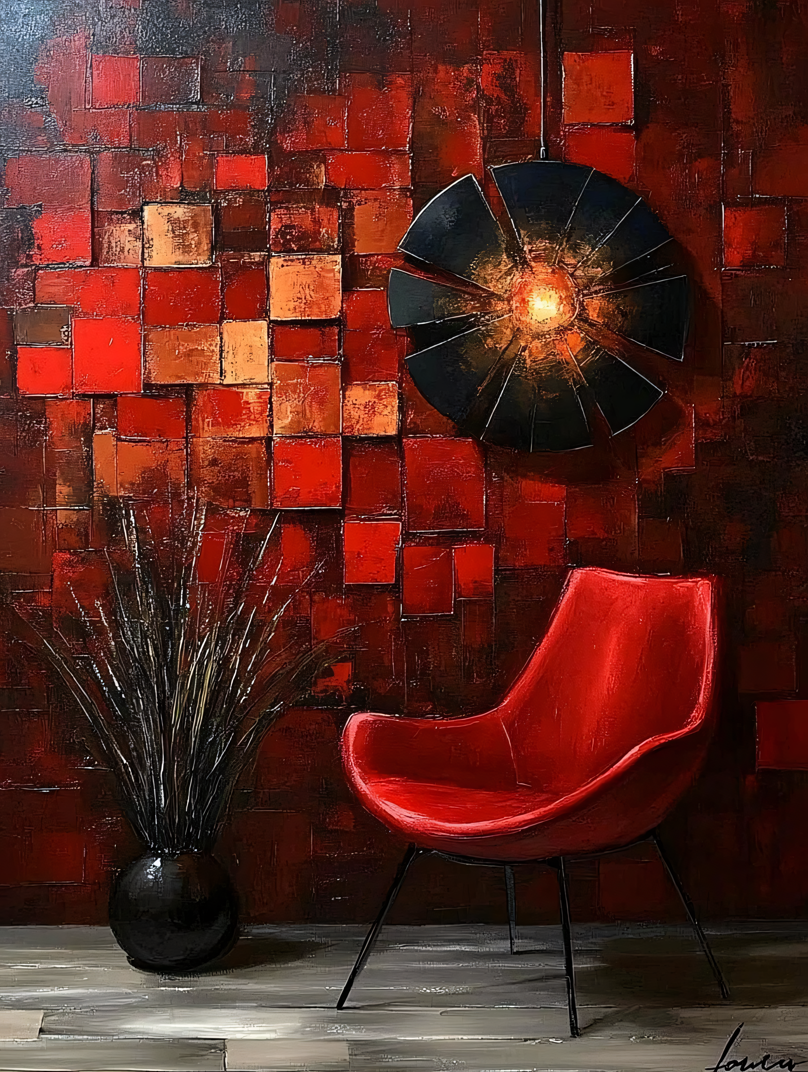 Red Chair Still Life