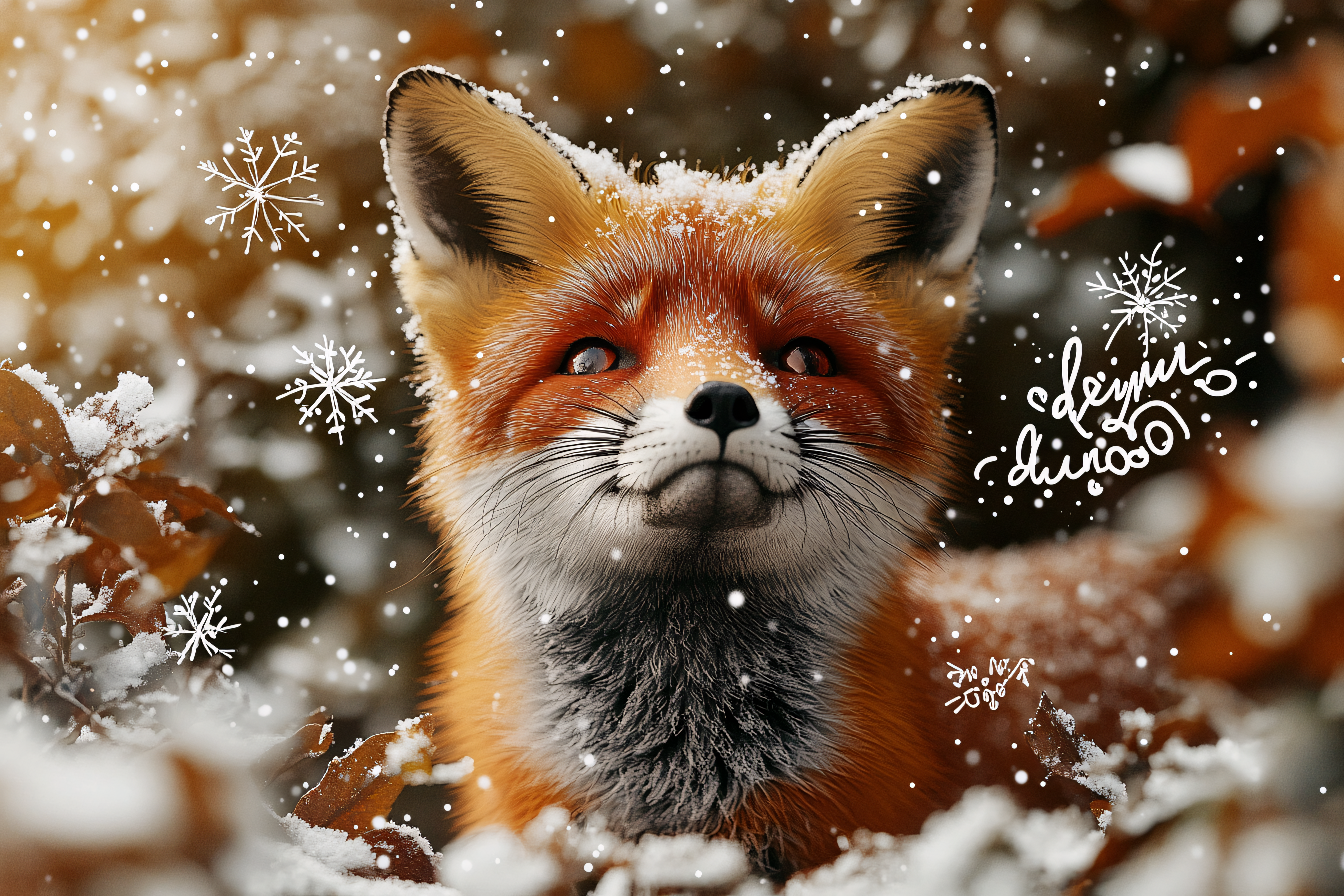 Red Fox in Winter Snow