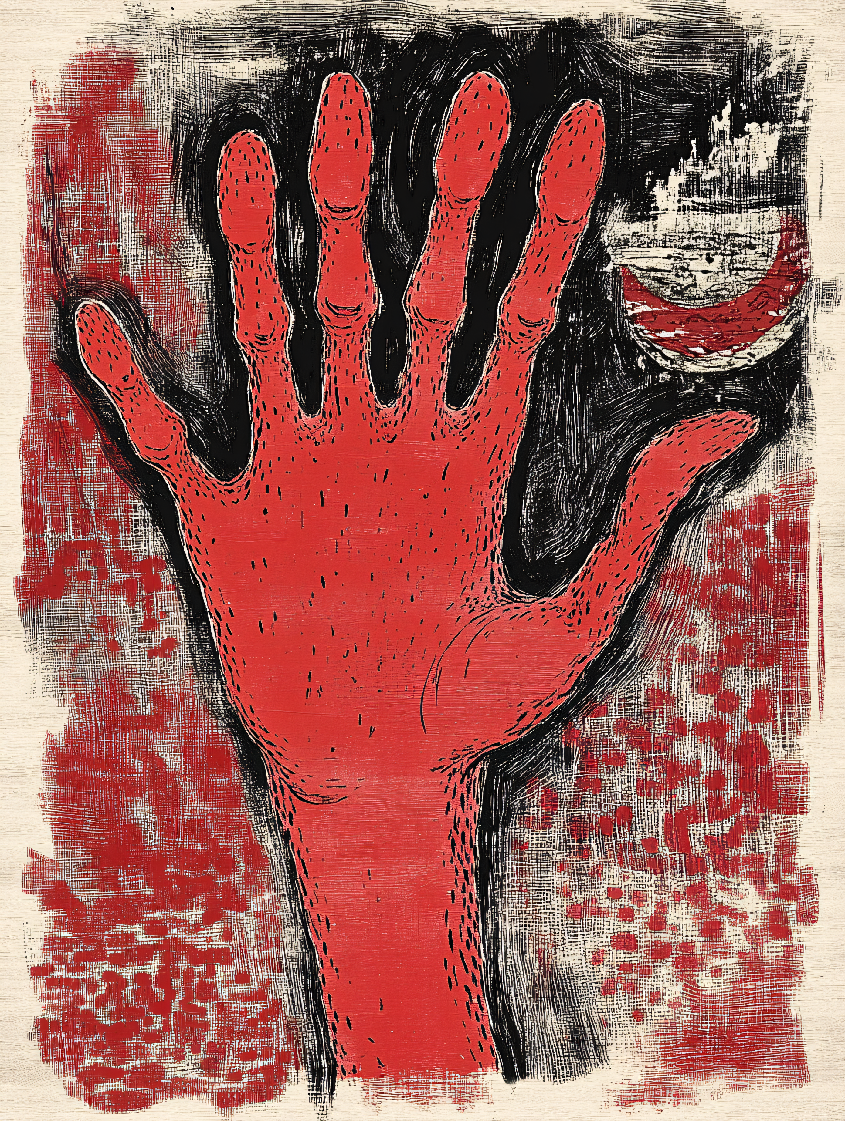 Red Hand Graphic